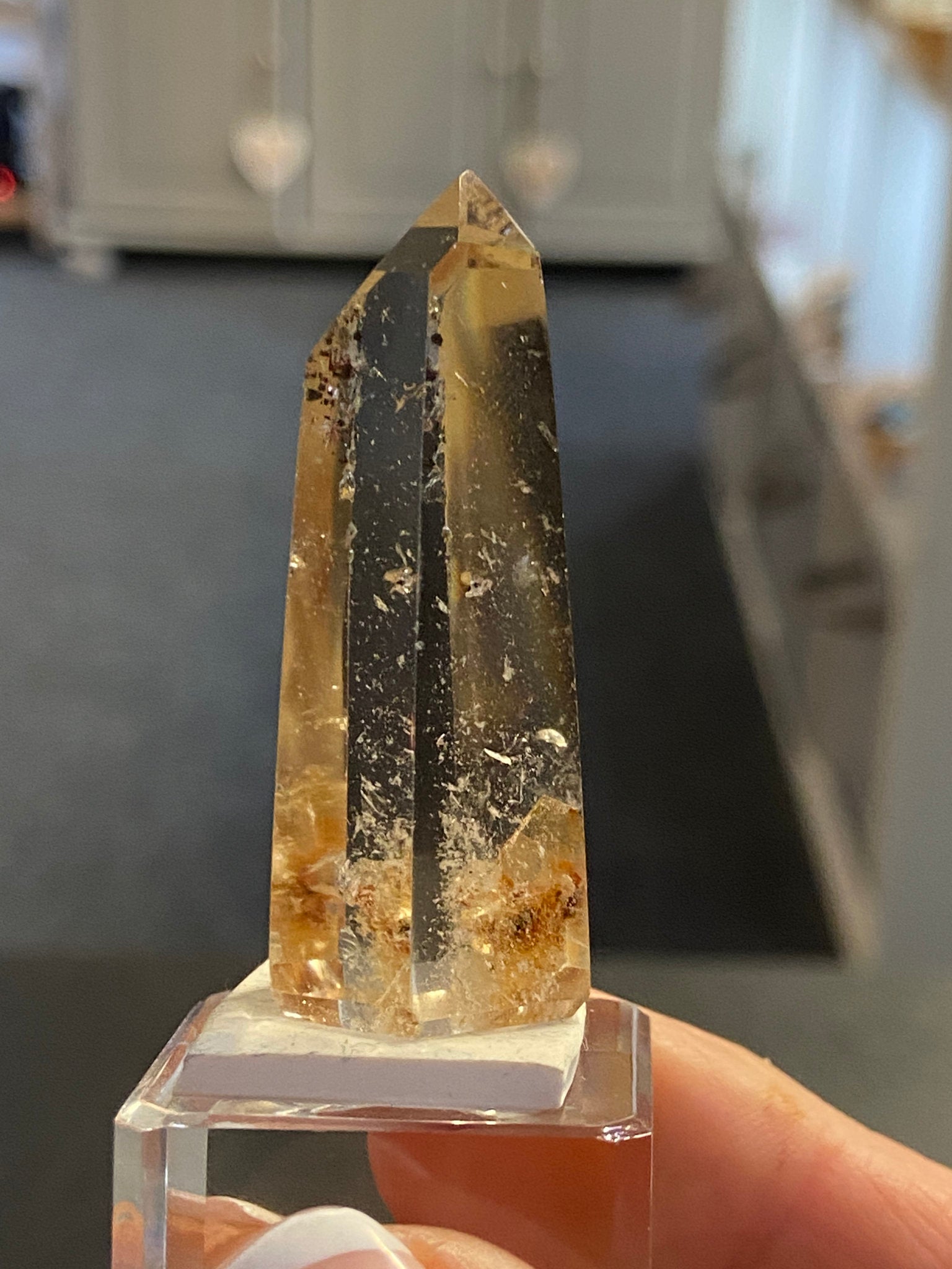 Madagascan Quartz Tower – Citrine with Hematite