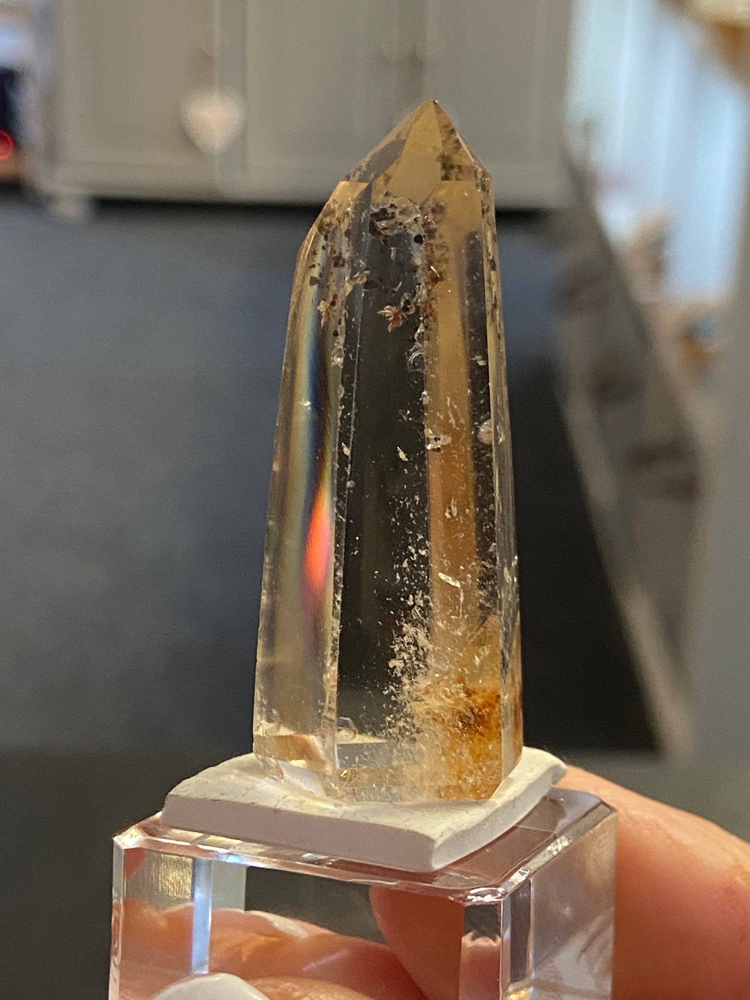 Madagascan Quartz Tower – Citrine with Hematite