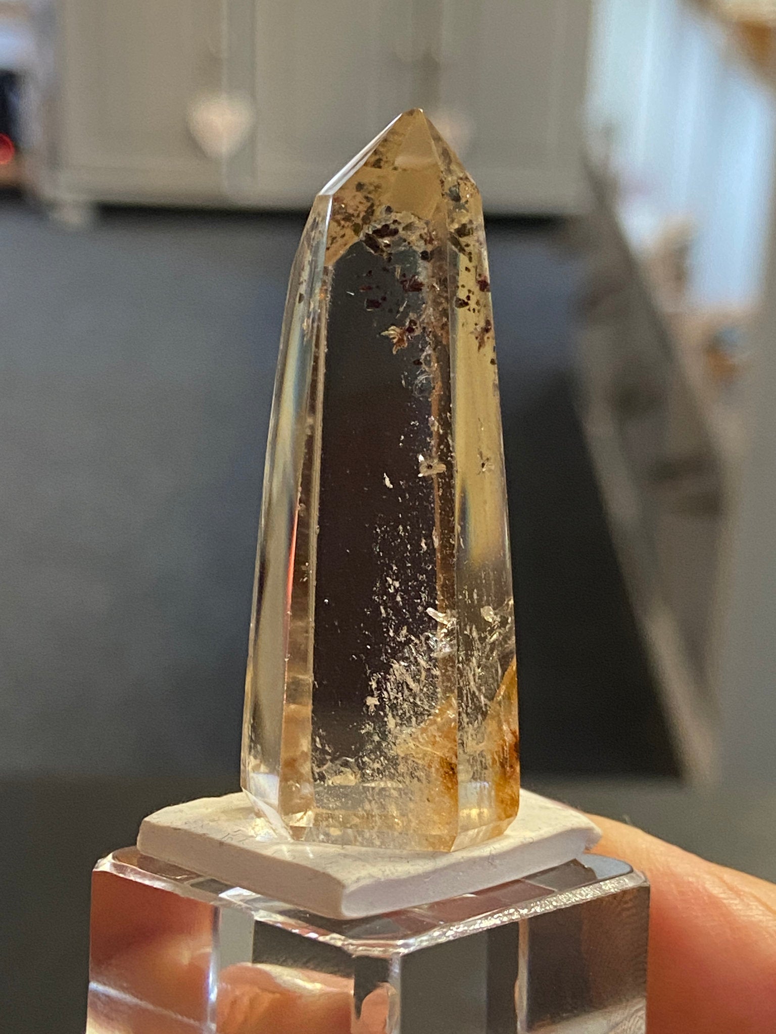 Madagascan Quartz Tower – Citrine with Hematite