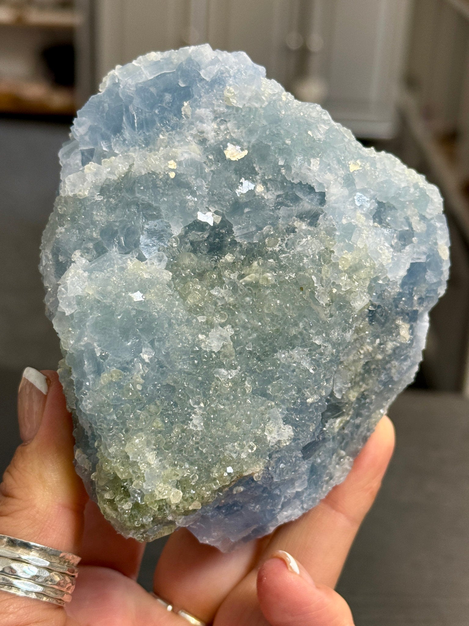 🔵 Natural Blue Calcite – Mexico