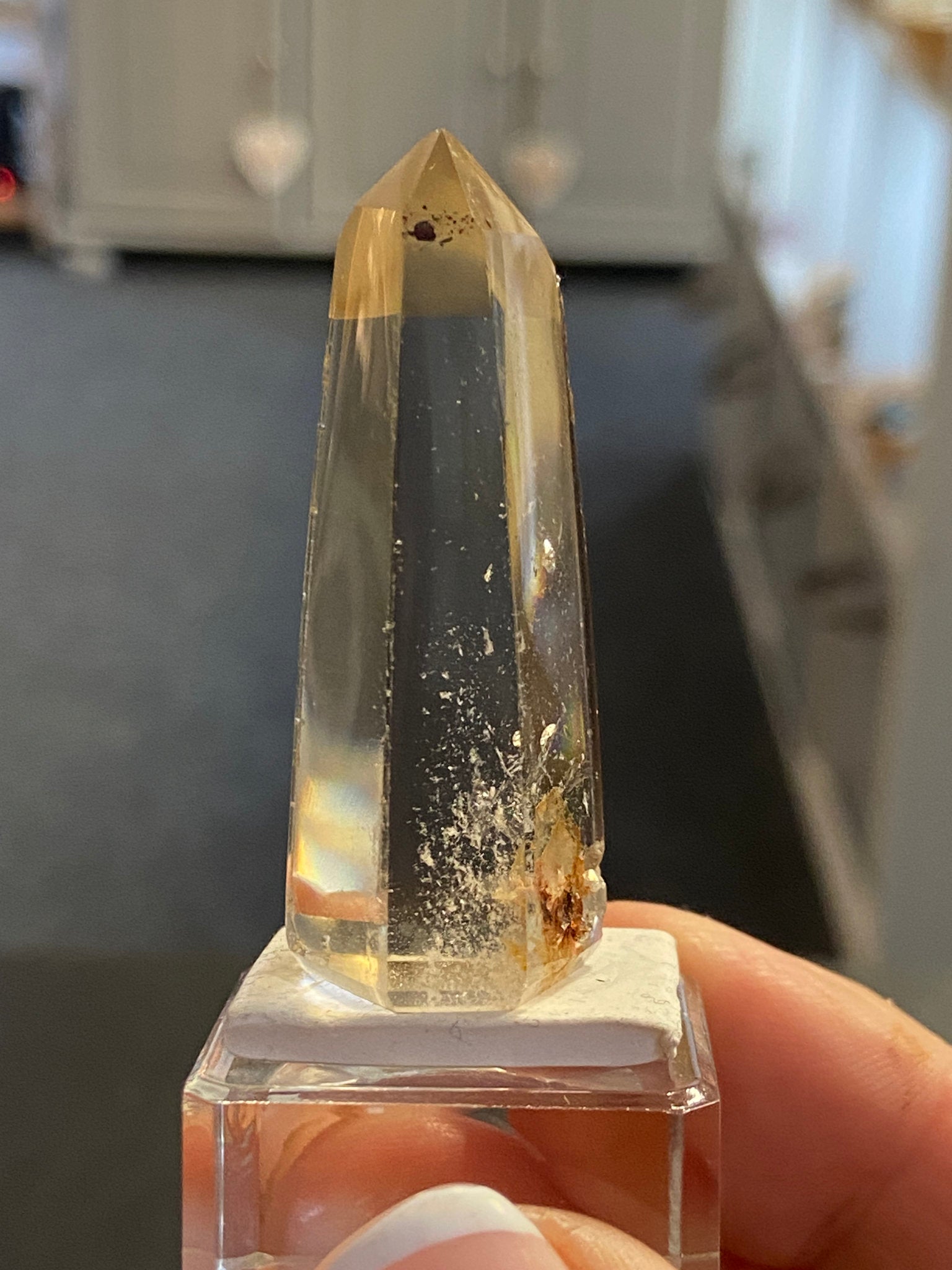 Madagascan Quartz Tower – Citrine with Hematite