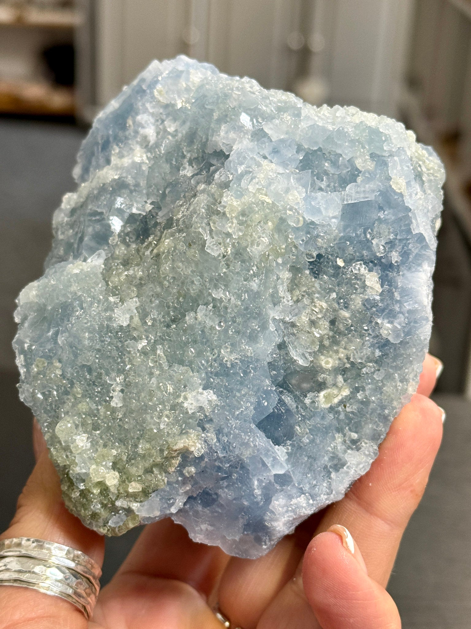 🔵 Natural Blue Calcite – Mexico