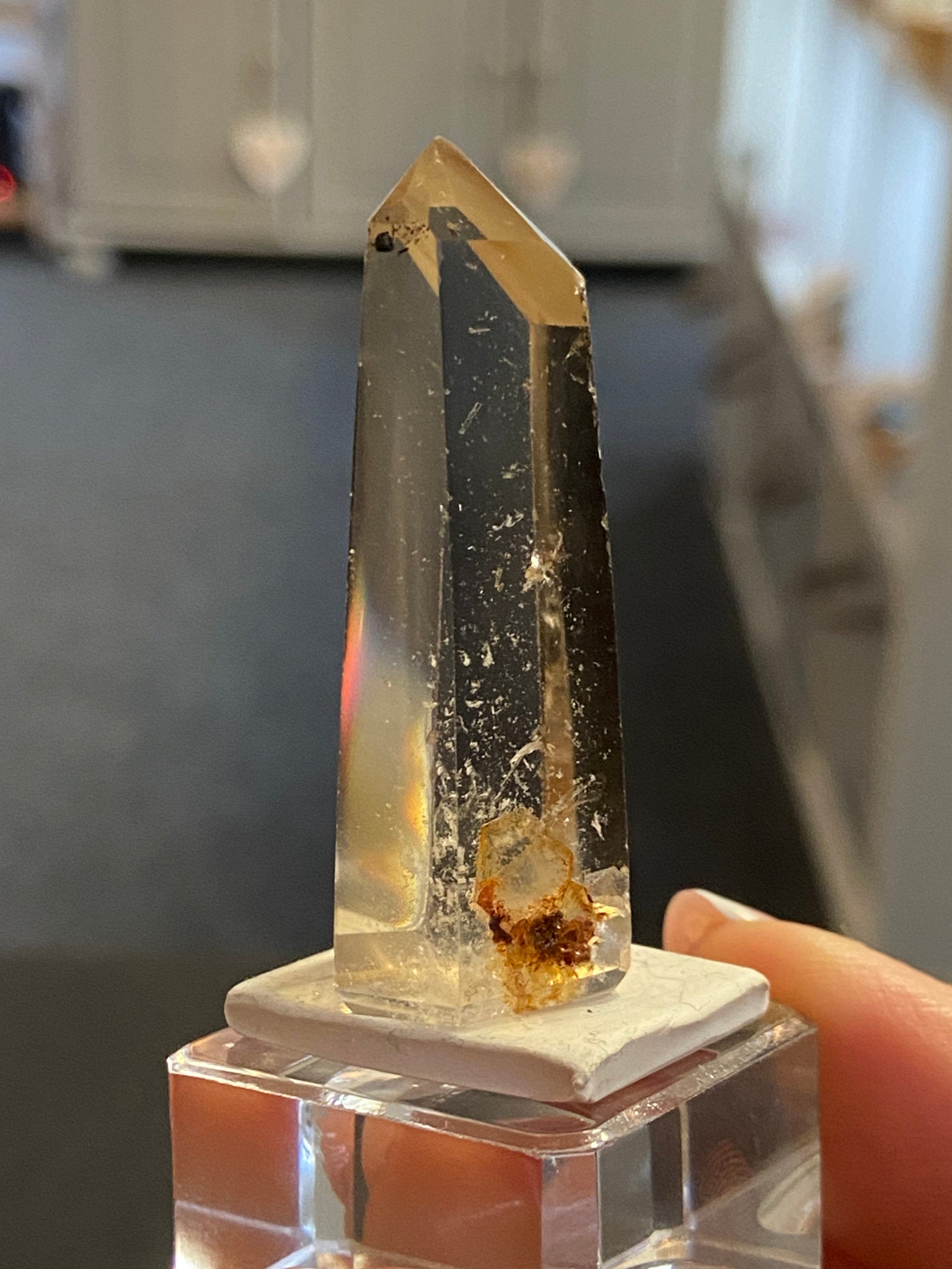 Madagascan Quartz Tower – Citrine with Hematite