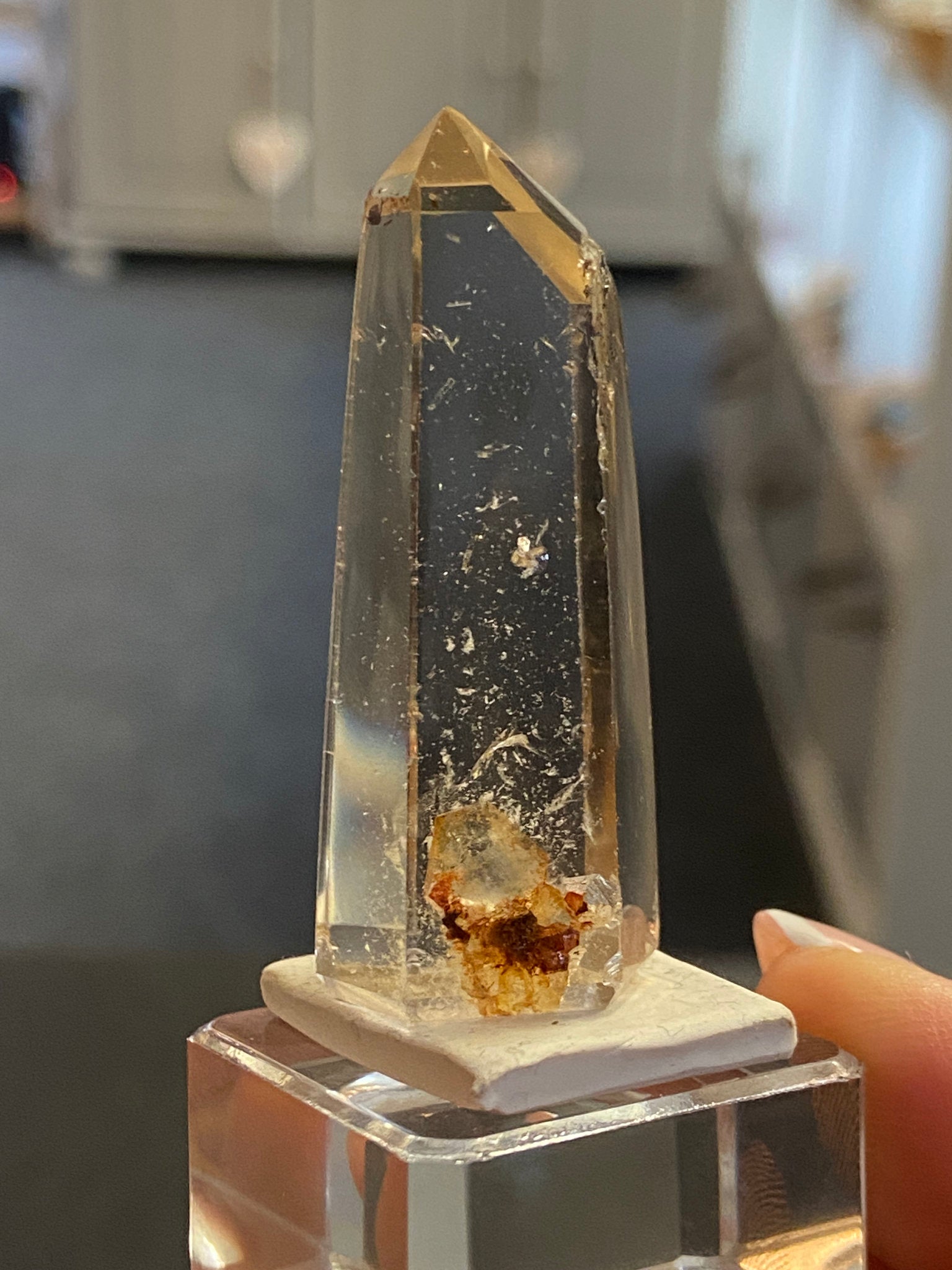 Madagascan Quartz Tower – Citrine with Hematite