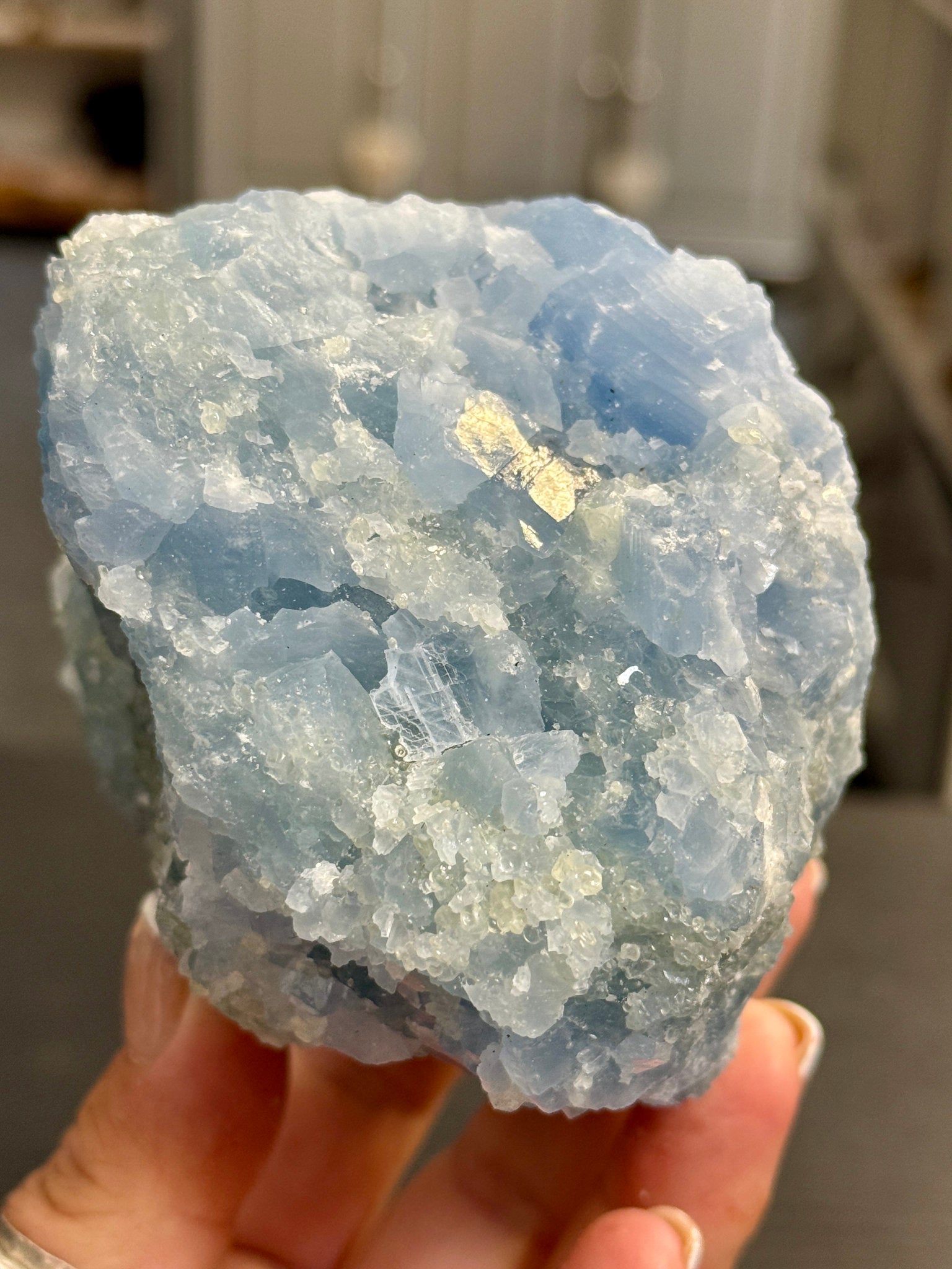 🔵 Natural Blue Calcite – Mexico