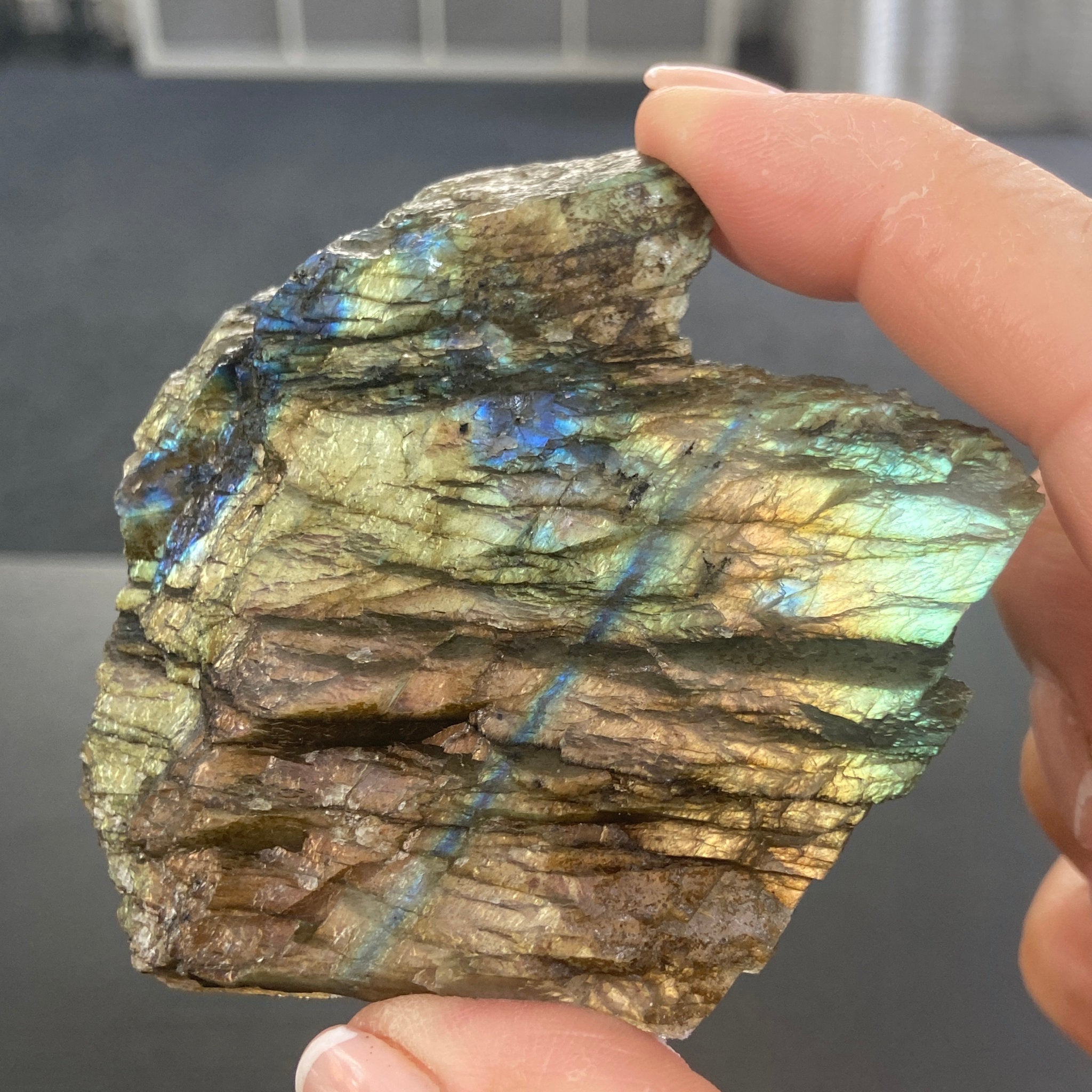 Madagascan “Papillon” Labradorite Slice