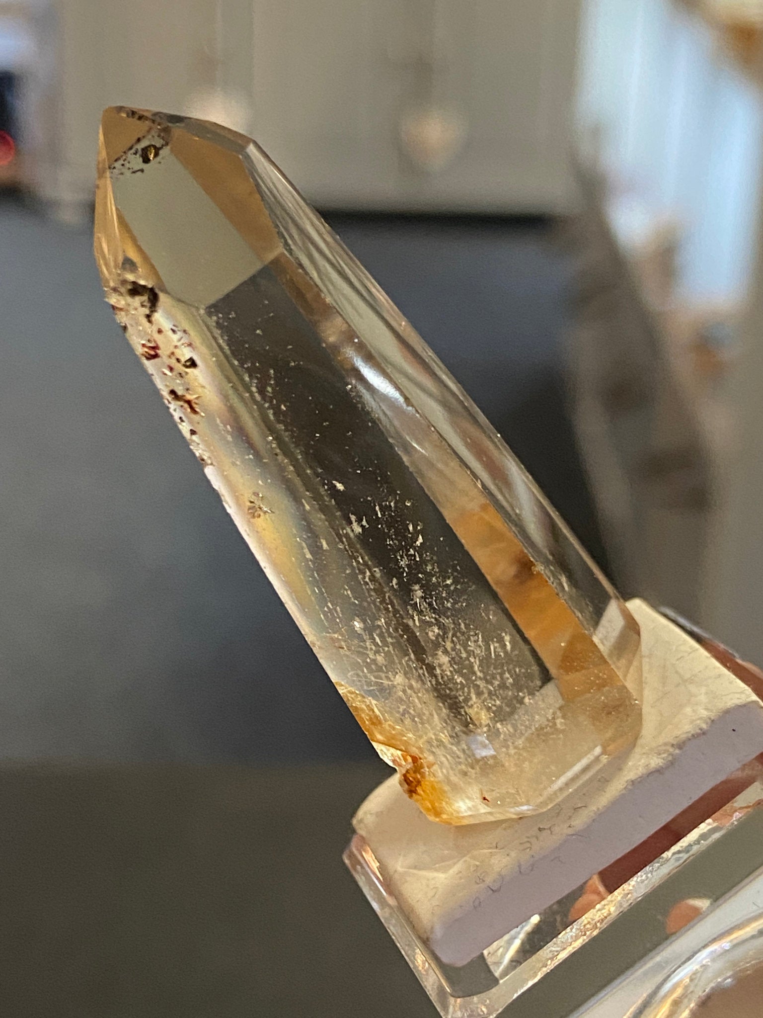 Madagascan Quartz Tower – Citrine with Hematite