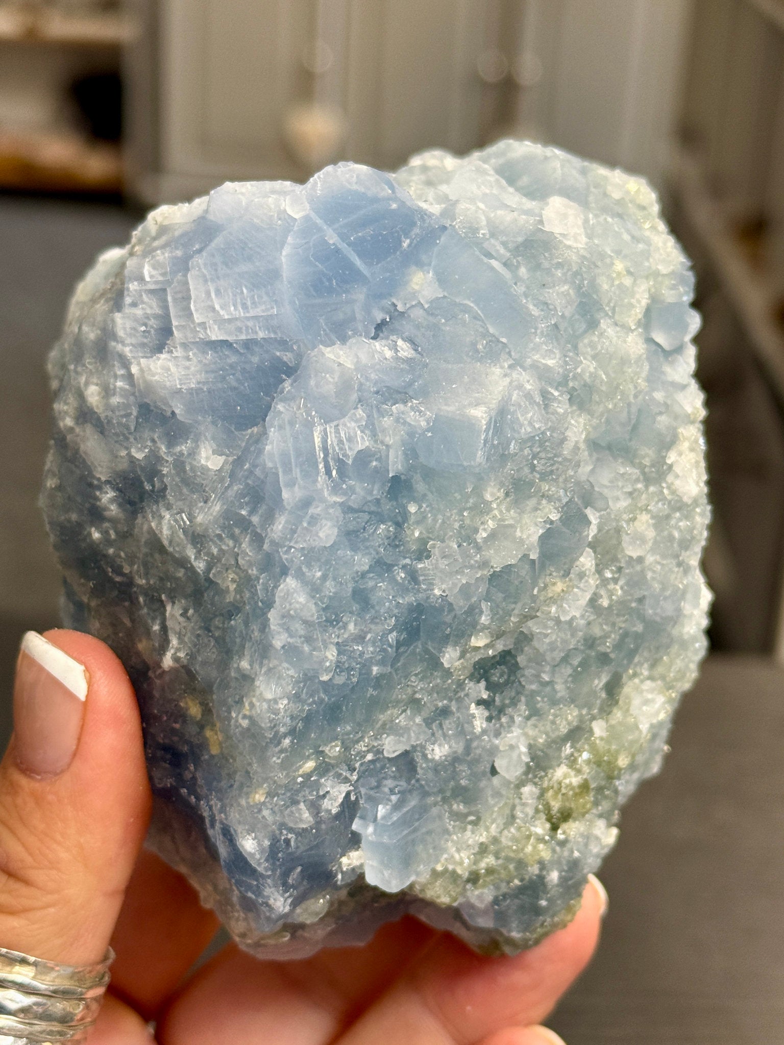 🔵 Natural Blue Calcite – Mexico