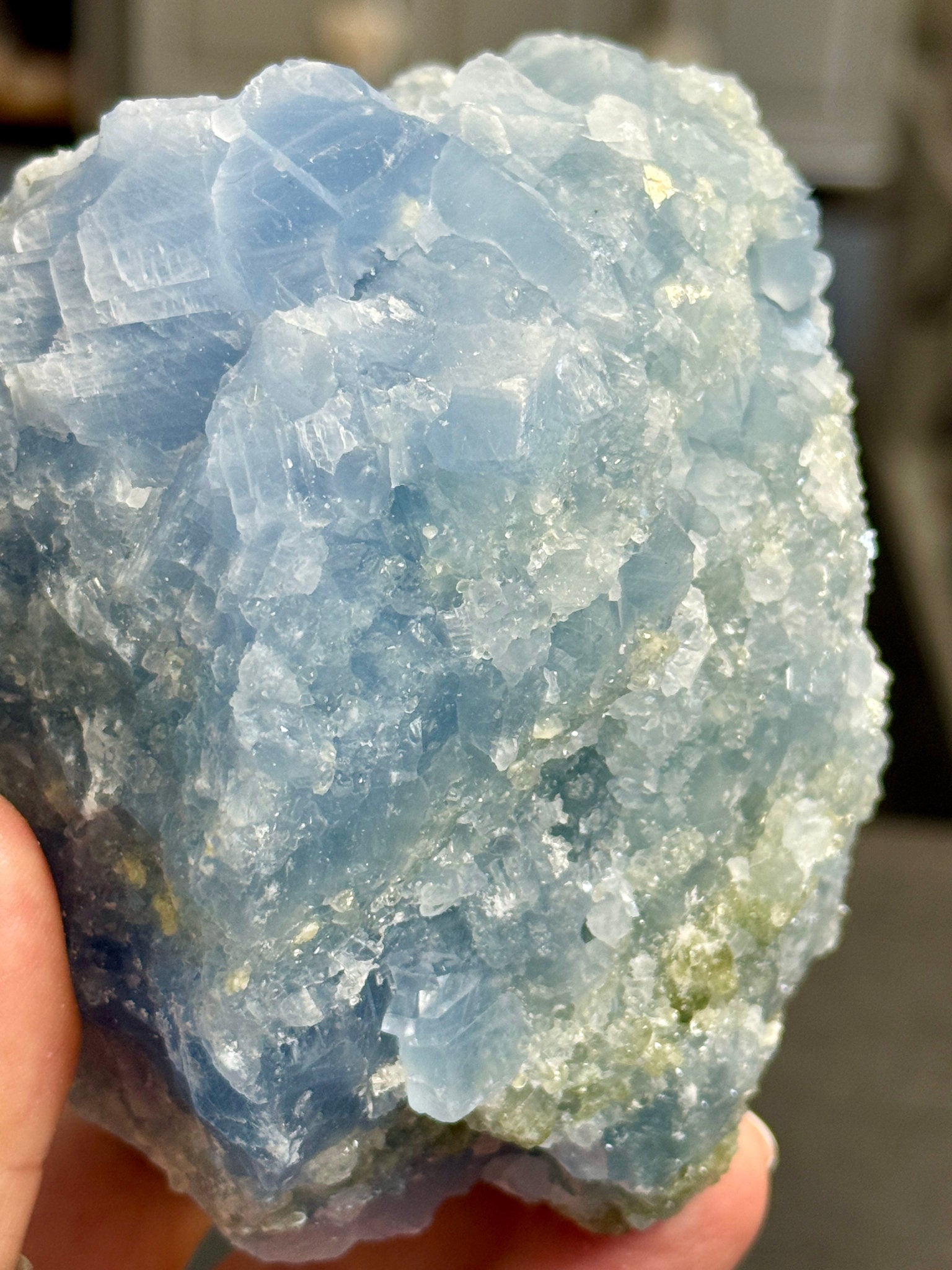 🔵 Natural Blue Calcite – Mexico