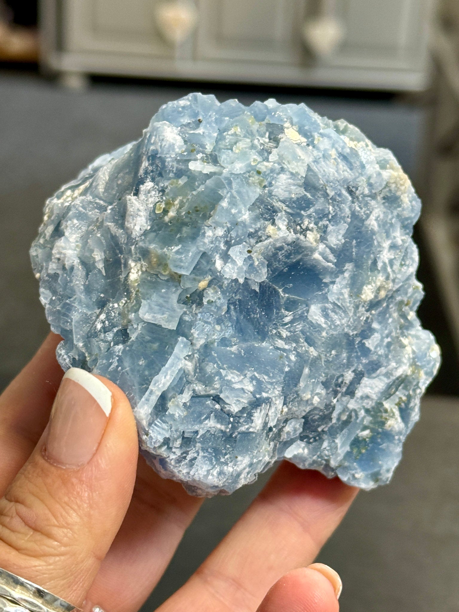 🔵 Natural Blue Calcite – Mexico