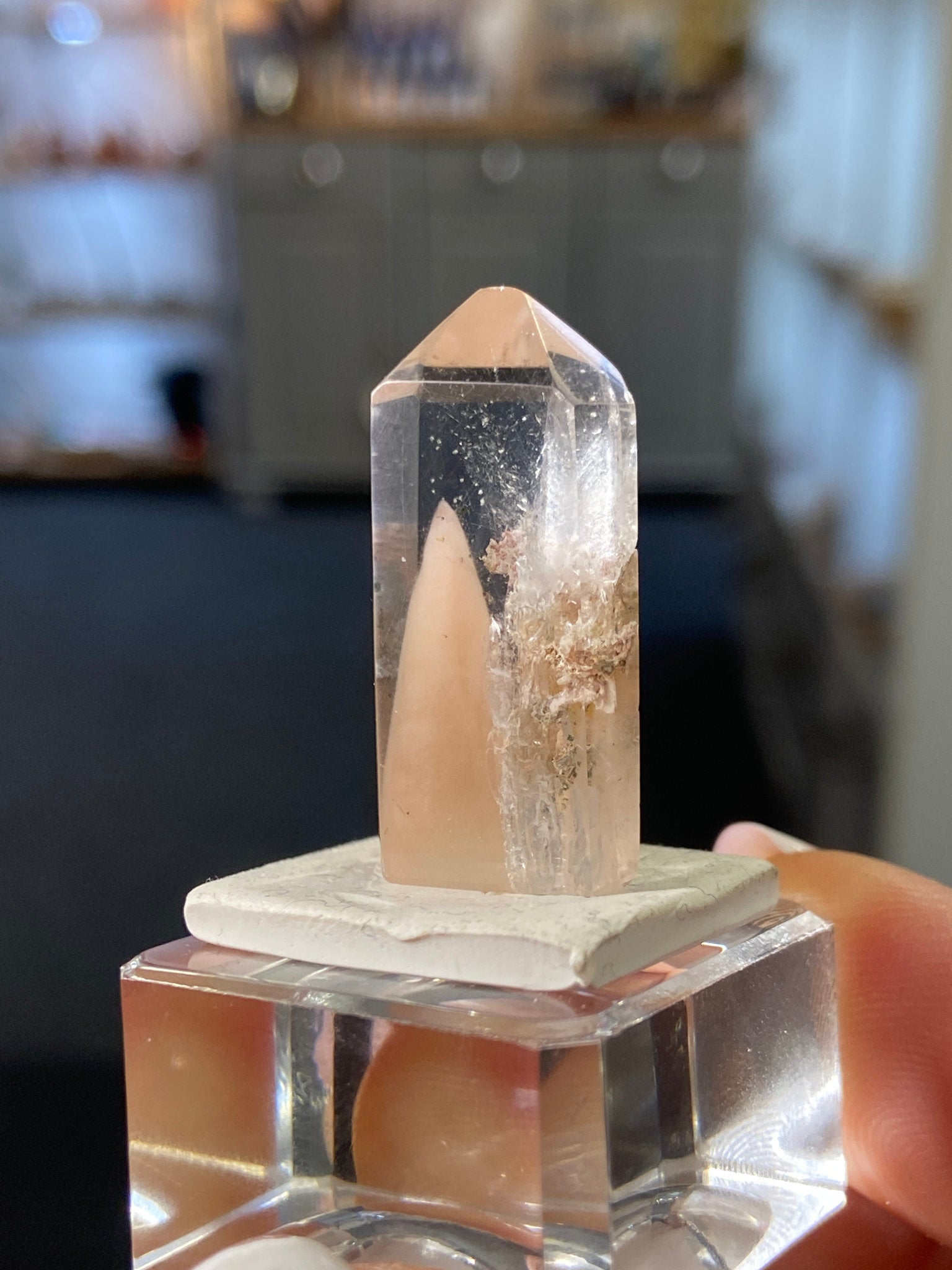 Madagascan Quartz Tower – Orange Chalcedony Phantom