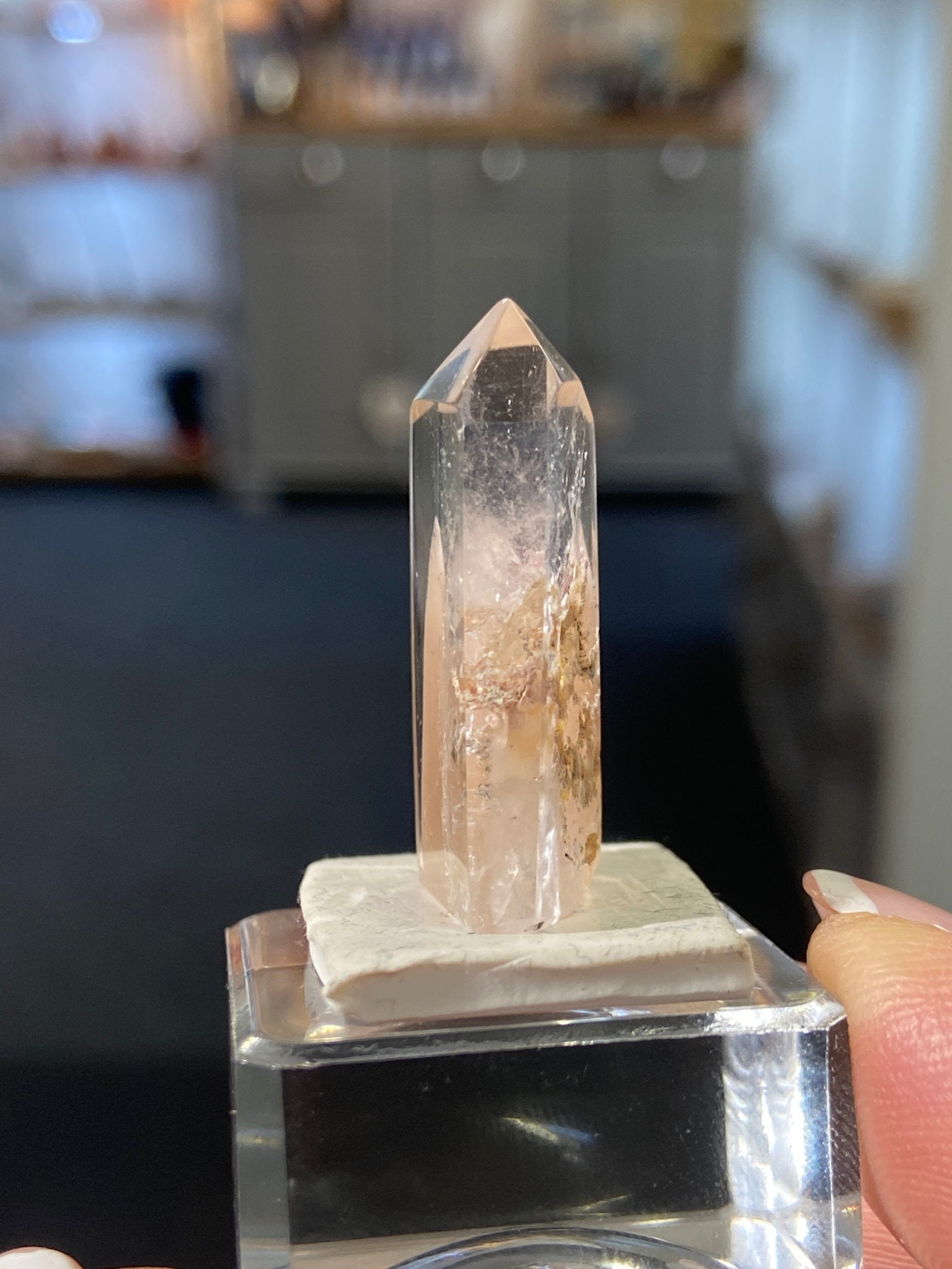 Madagascan Quartz Tower – Orange Chalcedony Phantom