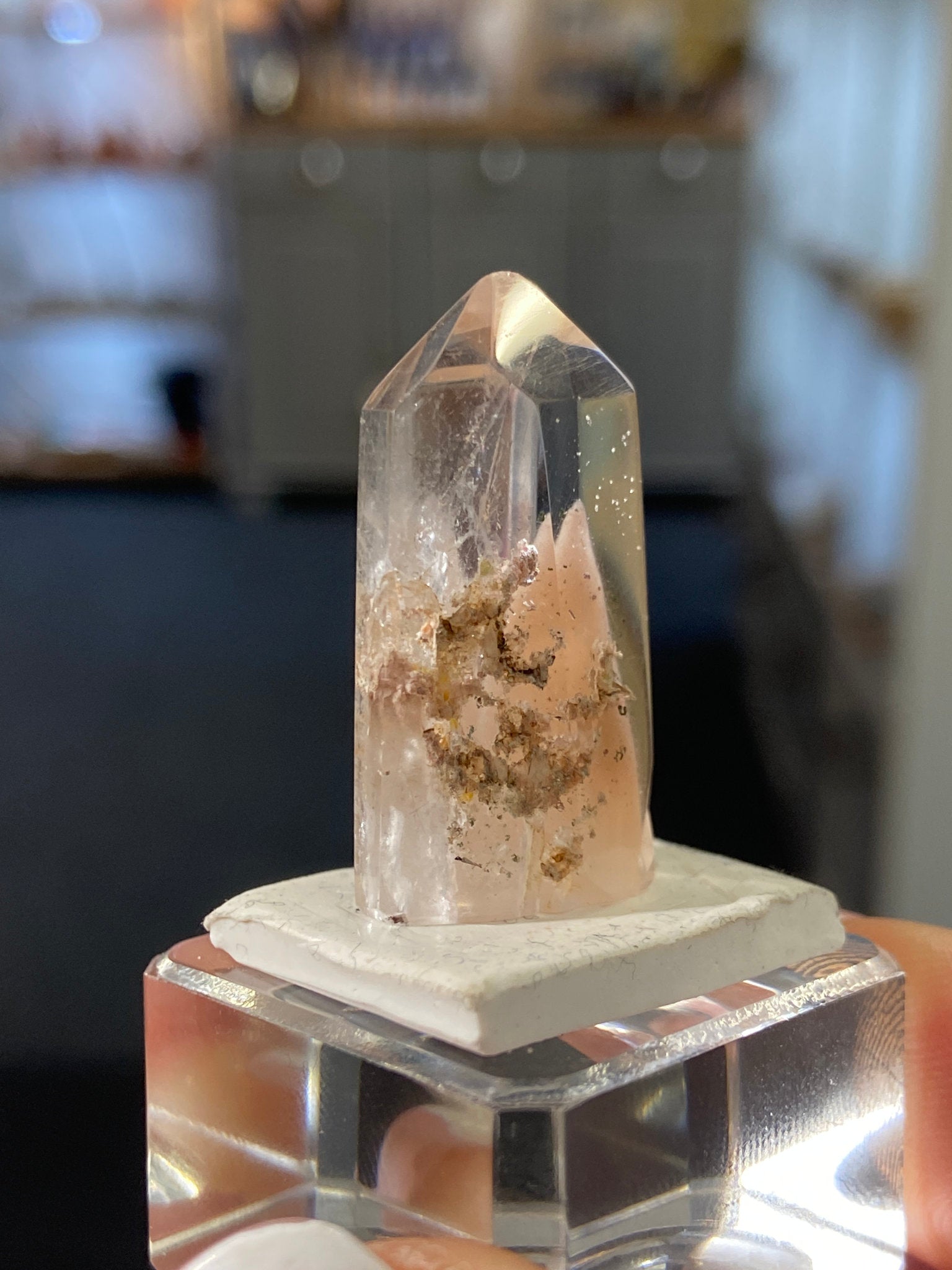 Madagascan Quartz Tower – Orange Chalcedony Phantom