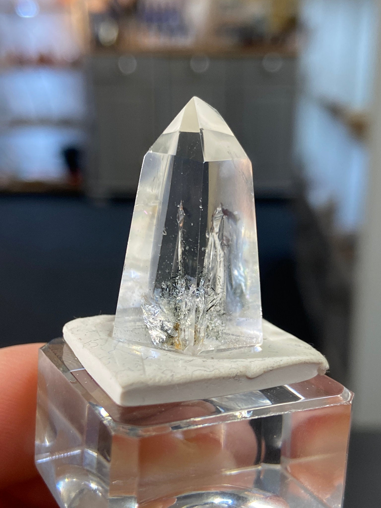 Madagascan Quartz Tower – Rainbow Chlorite & Hematite