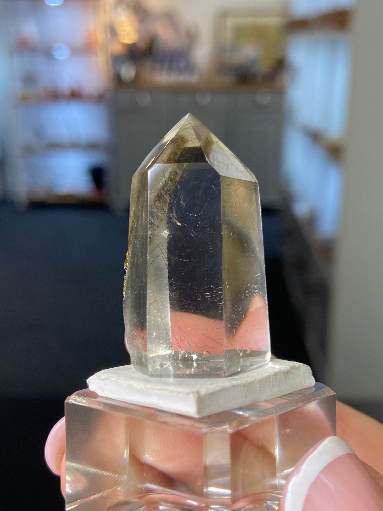 Madagascan Quartz Tower – Green Tourmaline Included