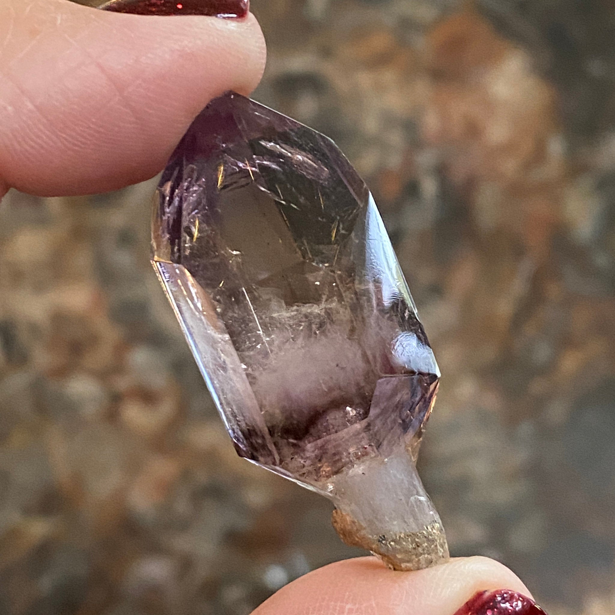 Polished Shangaan Amethyst Sceptre with Enhydro
