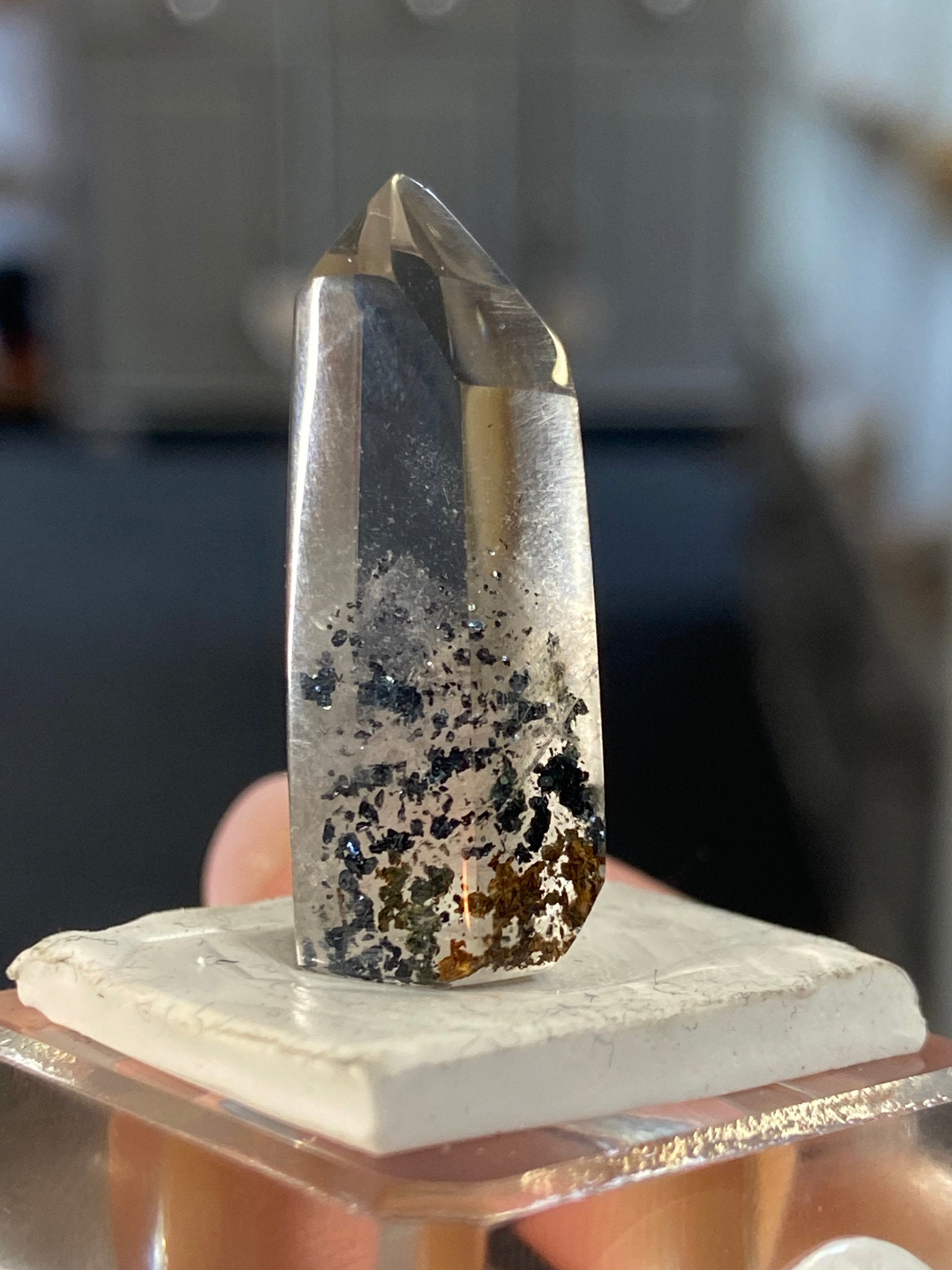 Madagascan Quartz Tower – Hematite Included