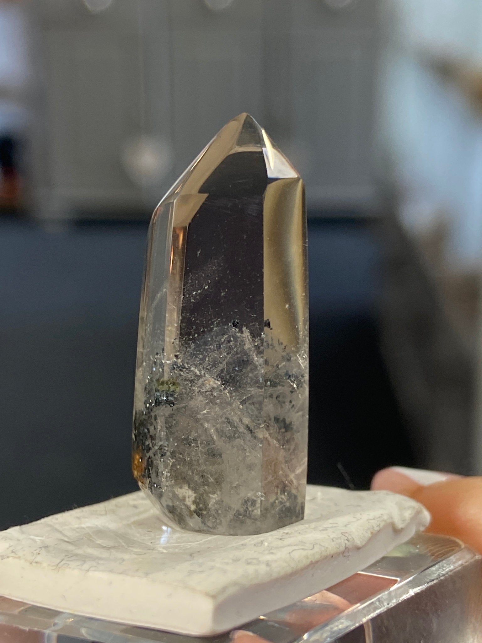 Madagascan Quartz Tower – Hematite Included