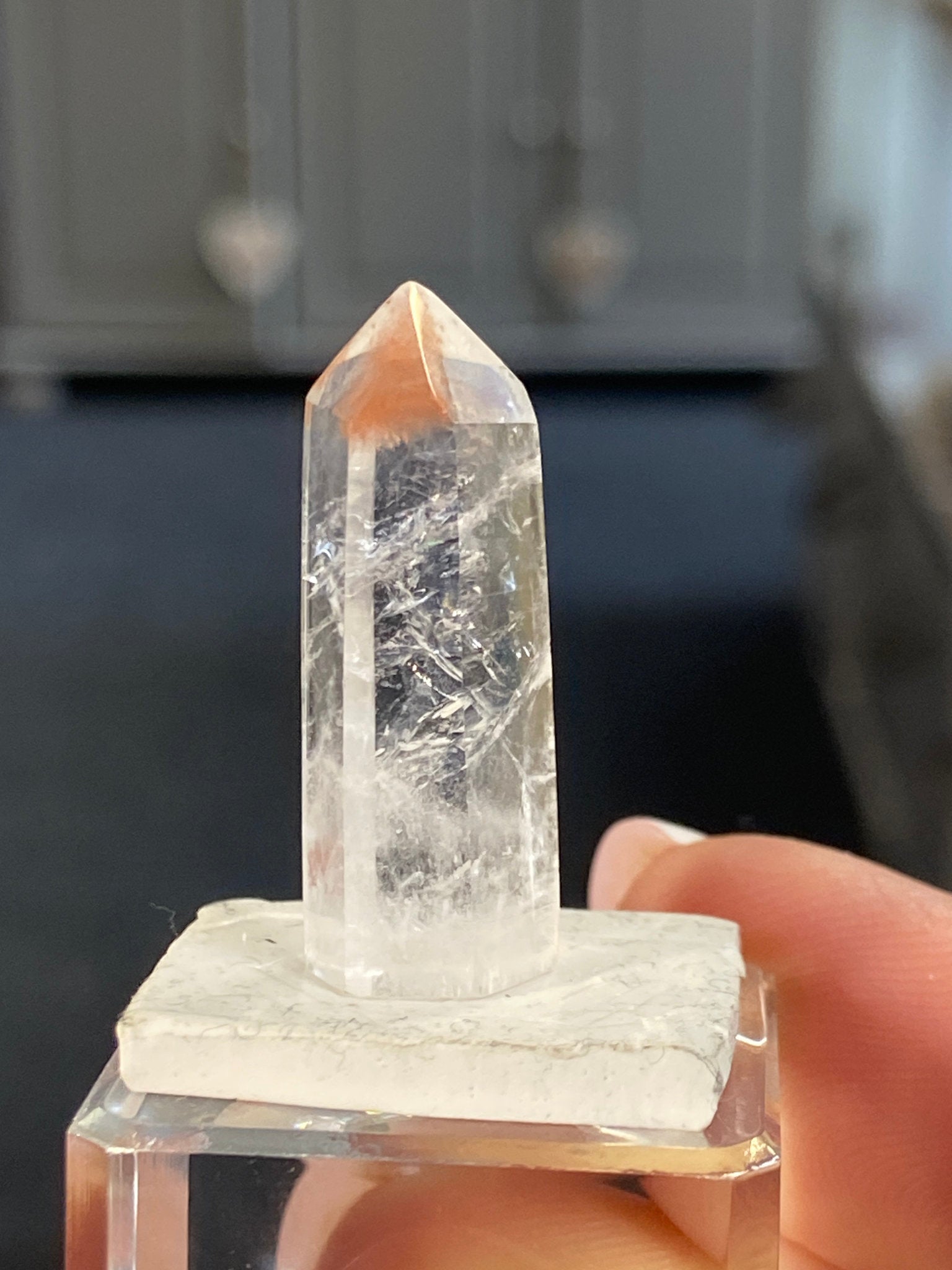 Madagascan Quartz Tower – Chalcedony with Cloudy Veils