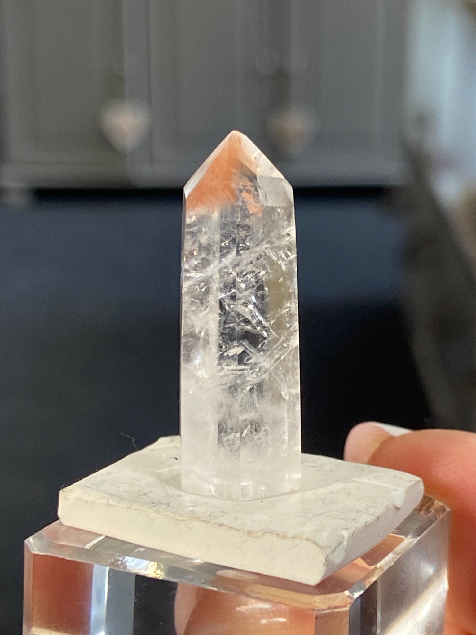 Madagascan Quartz Tower – Chalcedony with Cloudy Veils