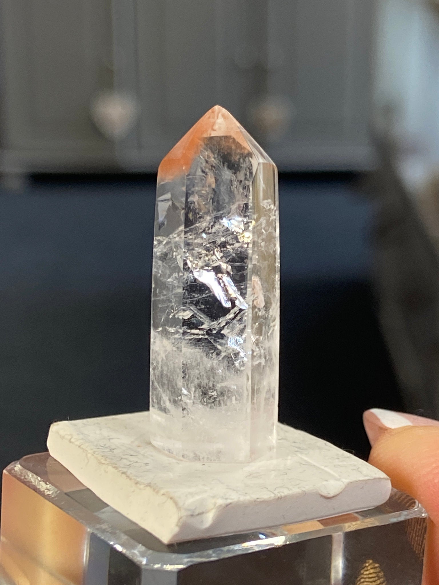 Madagascan Quartz Tower – Chalcedony with Cloudy Veils