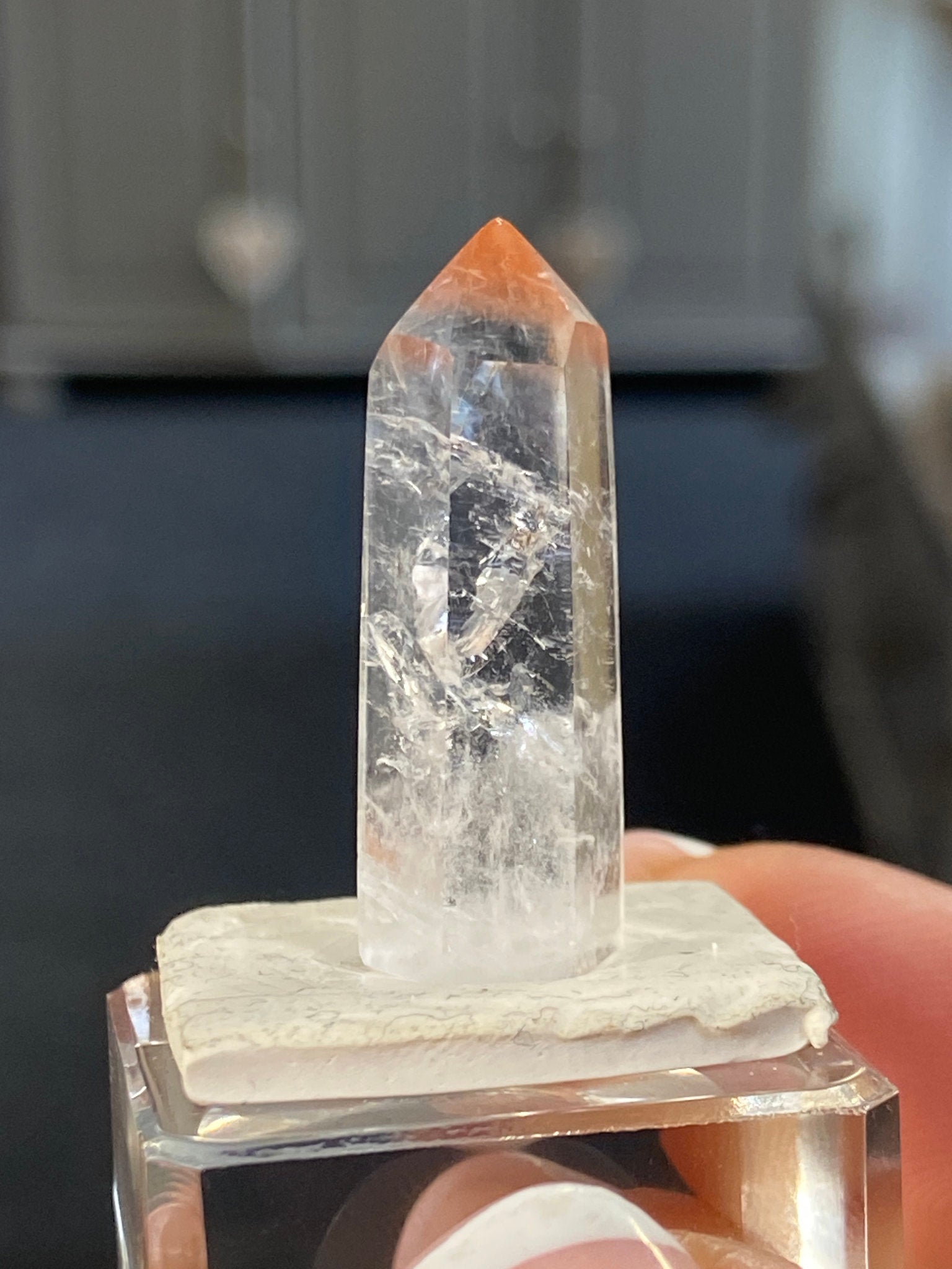 Madagascan Quartz Tower – Chalcedony with Cloudy Veils