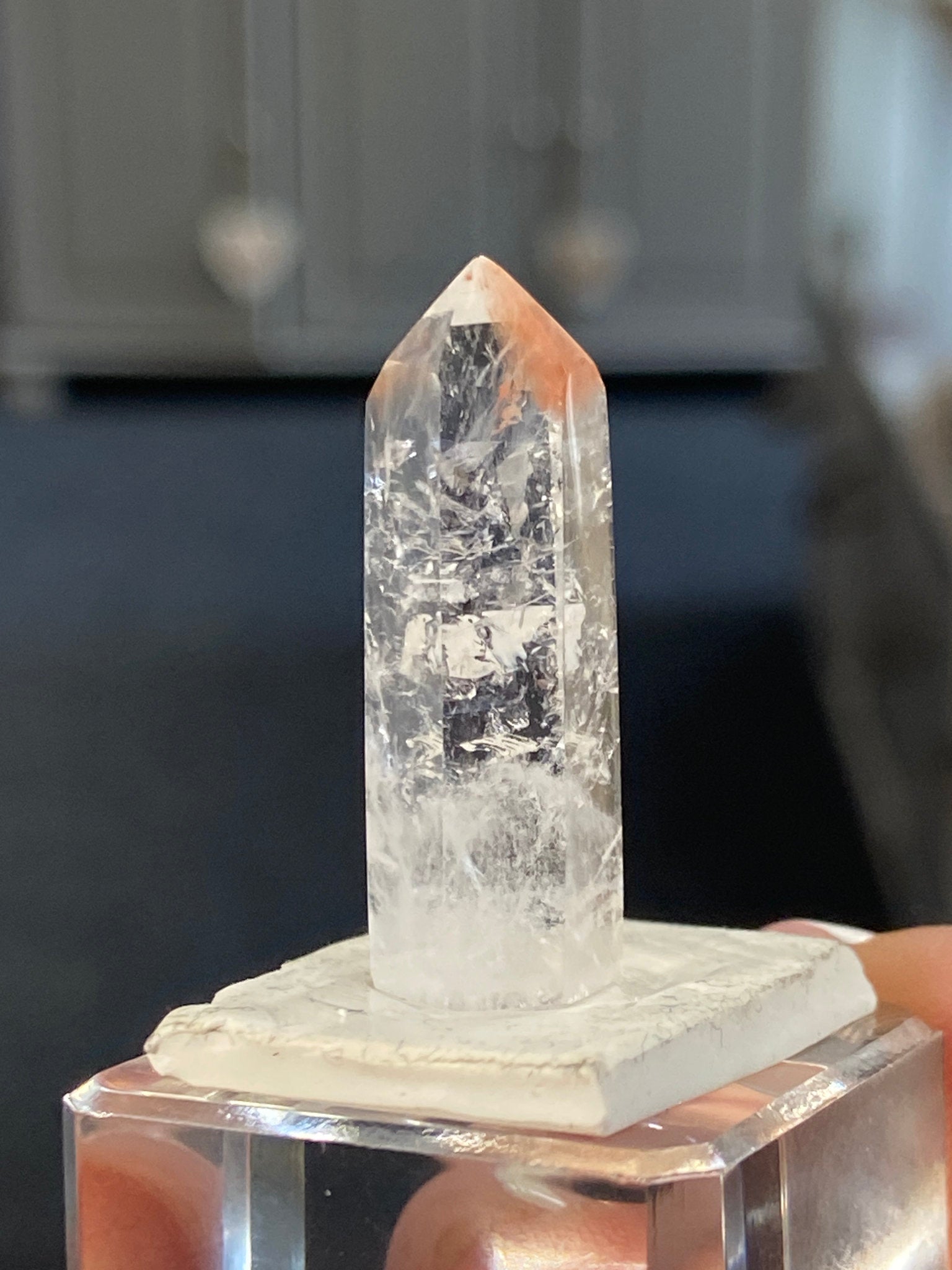 Madagascan Quartz Tower – Chalcedony with Cloudy Veils