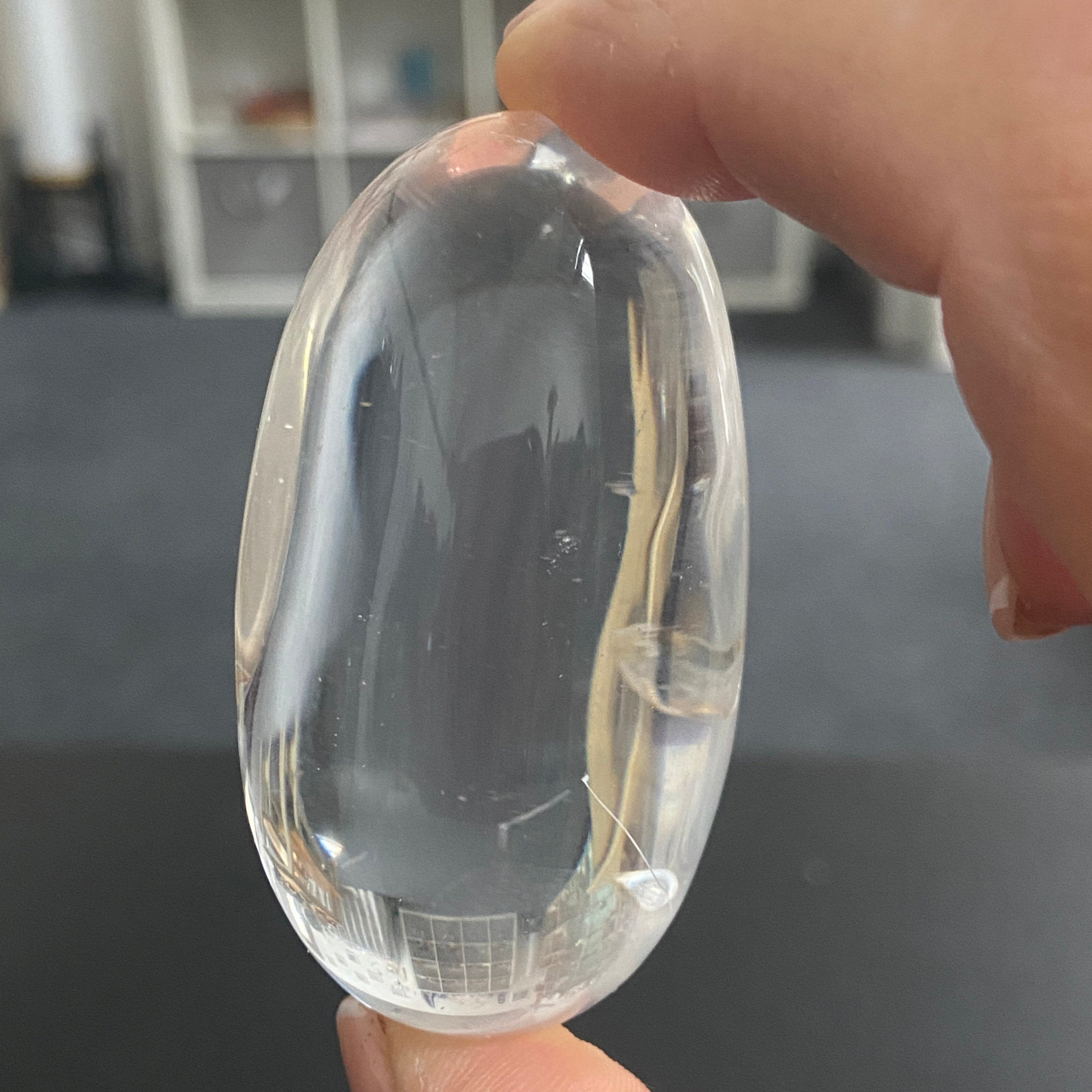 AA Phantom River Rolled Clear Quartz Freeform
