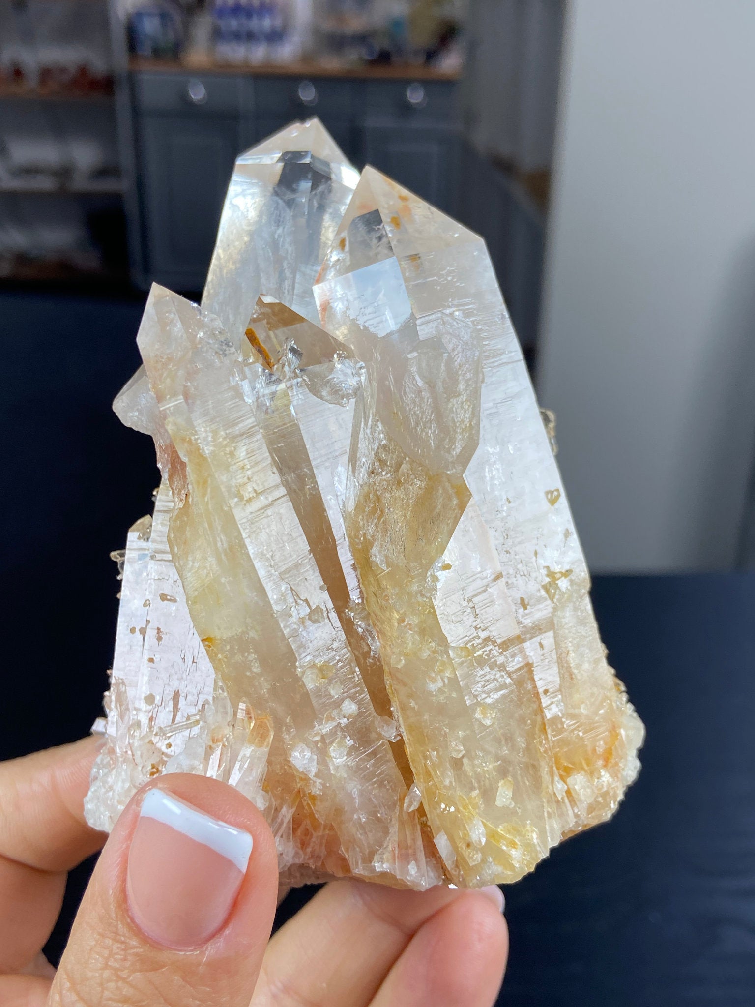 Blue Smoke Lemurian Light Quartz Cluster – Colombia