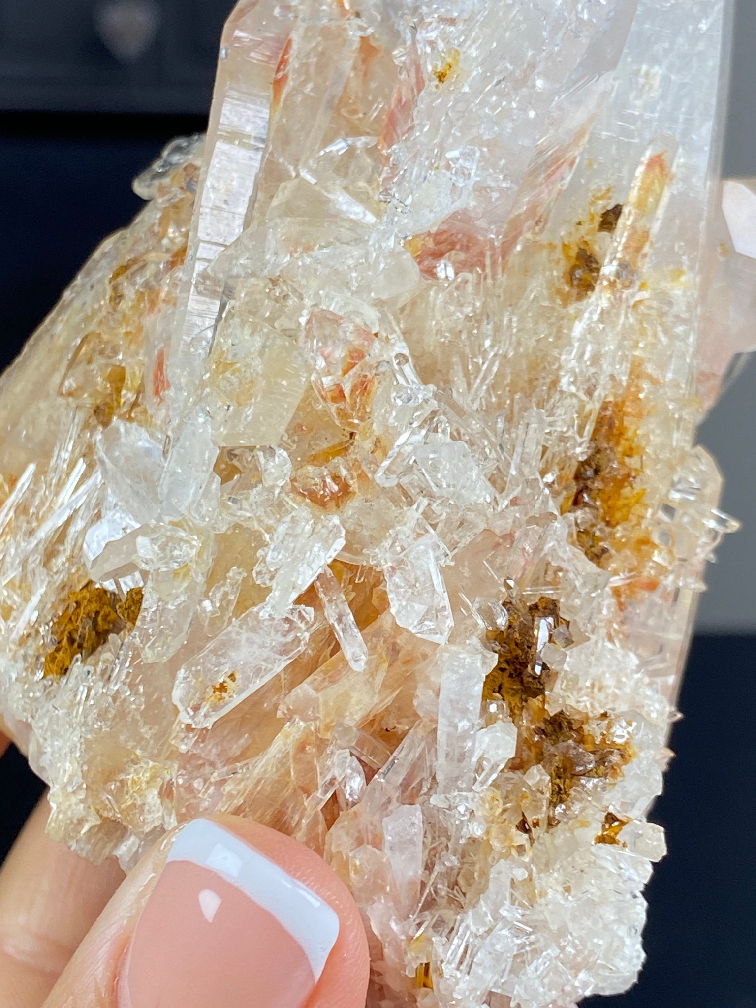 Blue Smoke Lemurian Light Quartz Cluster – Colombia