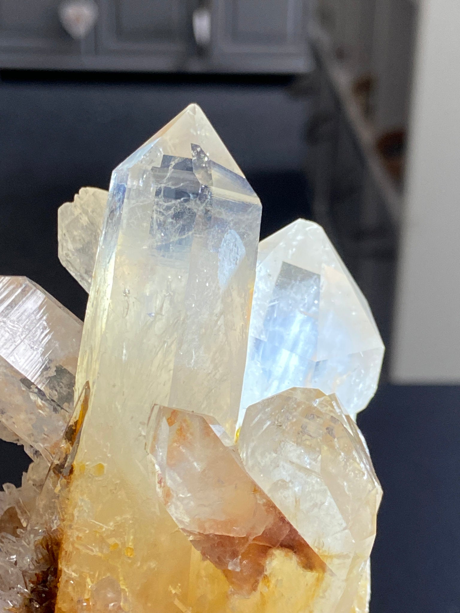 Blue Smoke Lemurian Light Quartz Cluster – Colombia