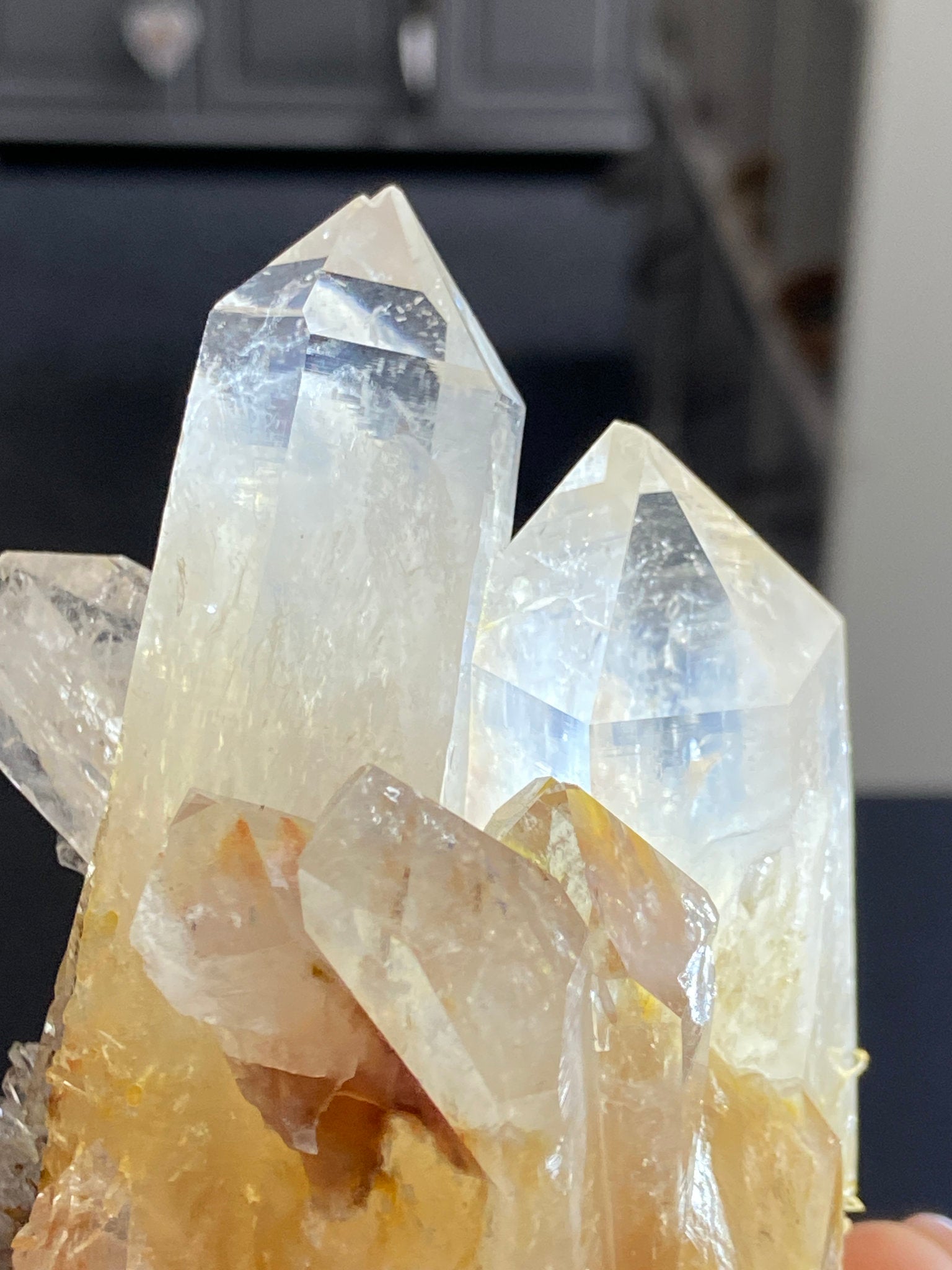 Blue Smoke Lemurian Light Quartz Cluster – Colombia