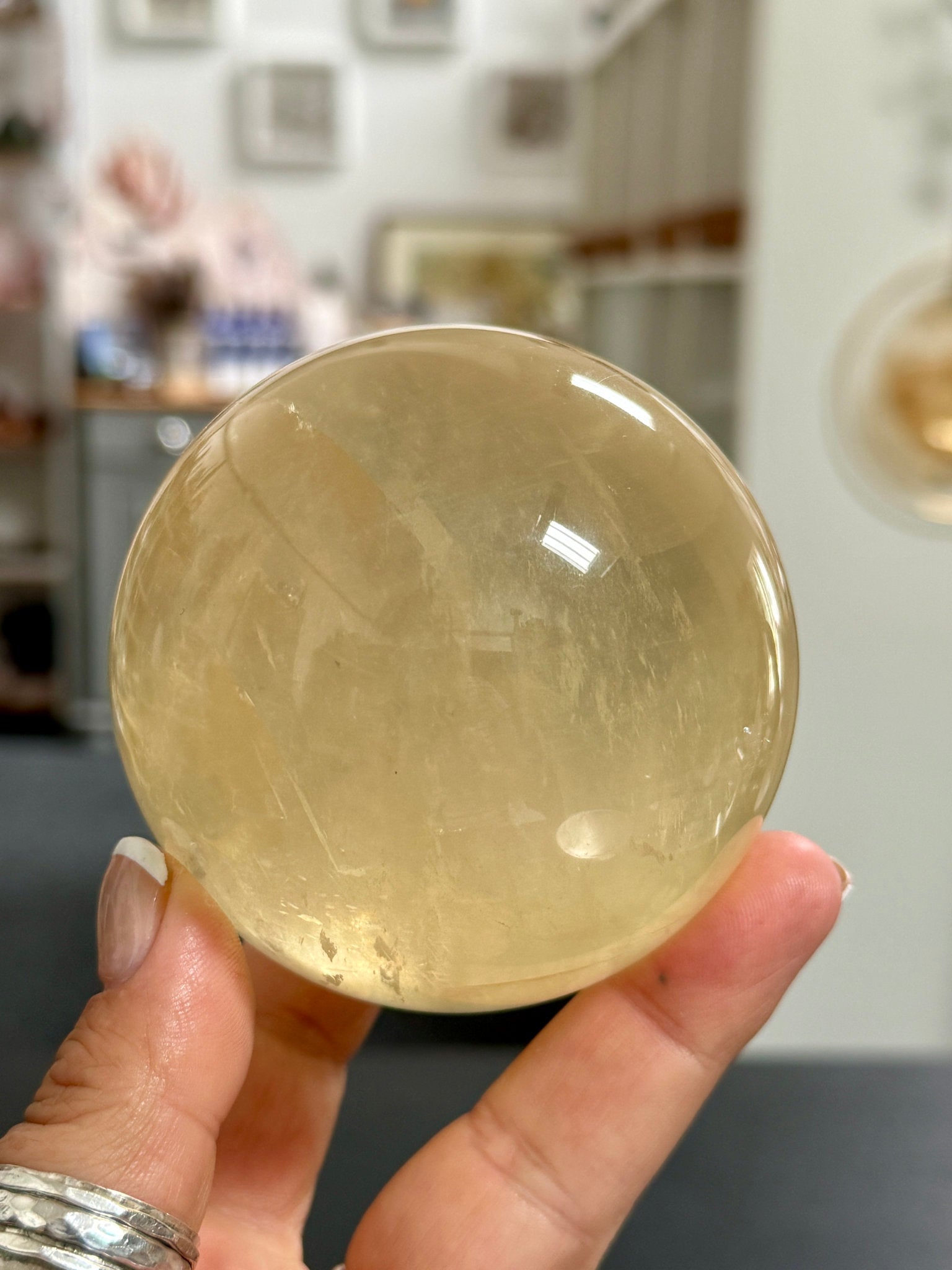 💛 Honey Calcite Sphere – Mexico