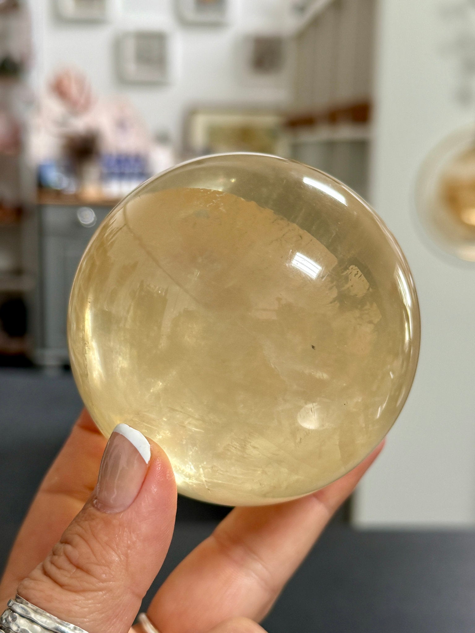 💛 Honey Calcite Sphere – Mexico