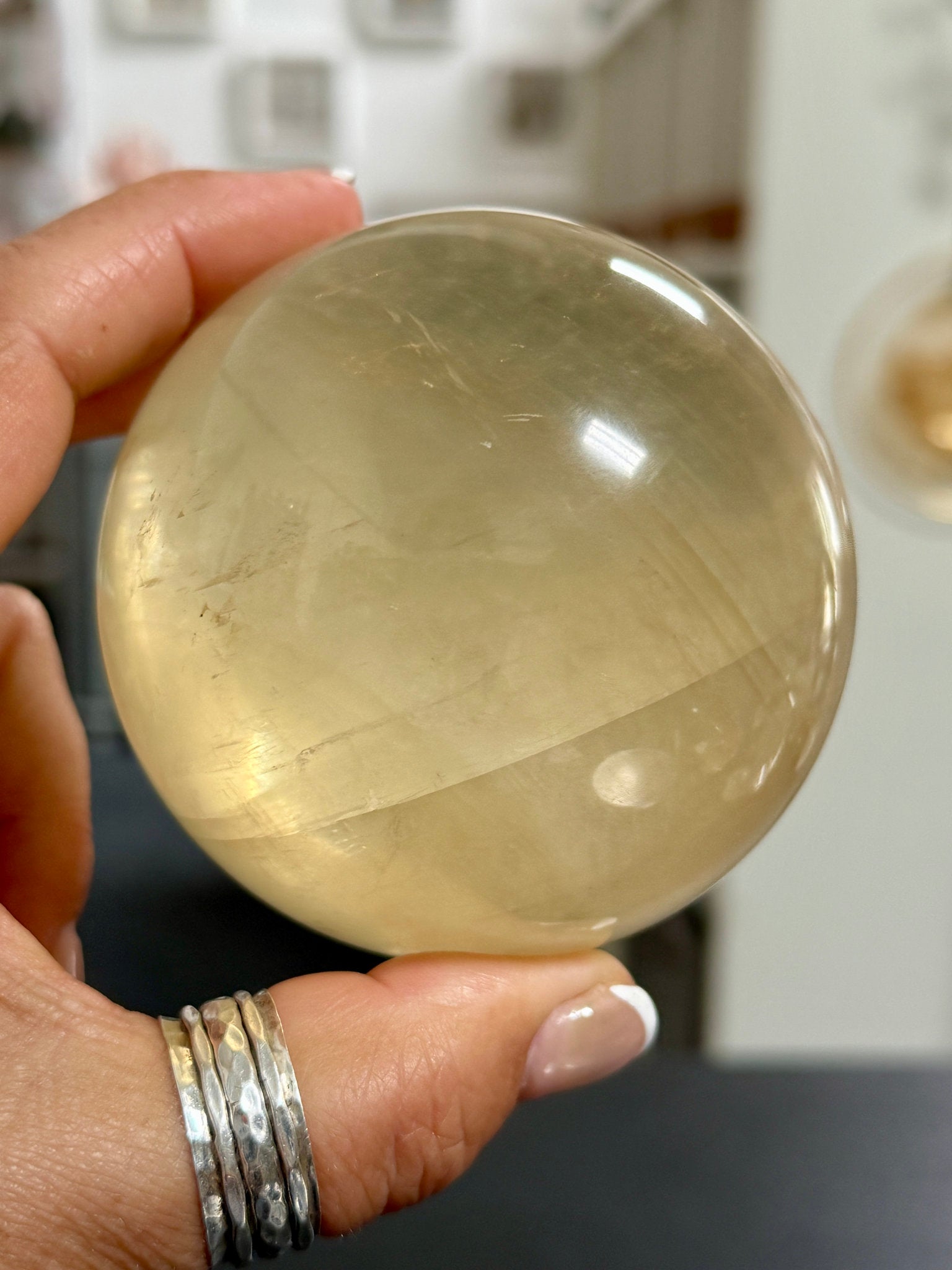 💛 Honey Calcite Sphere – Mexico