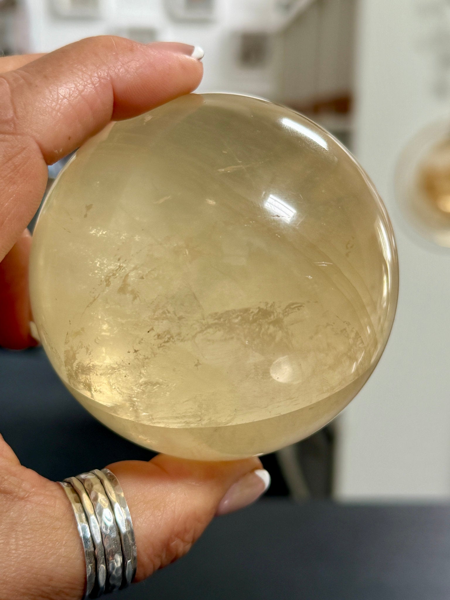 💛 Honey Calcite Sphere – Mexico