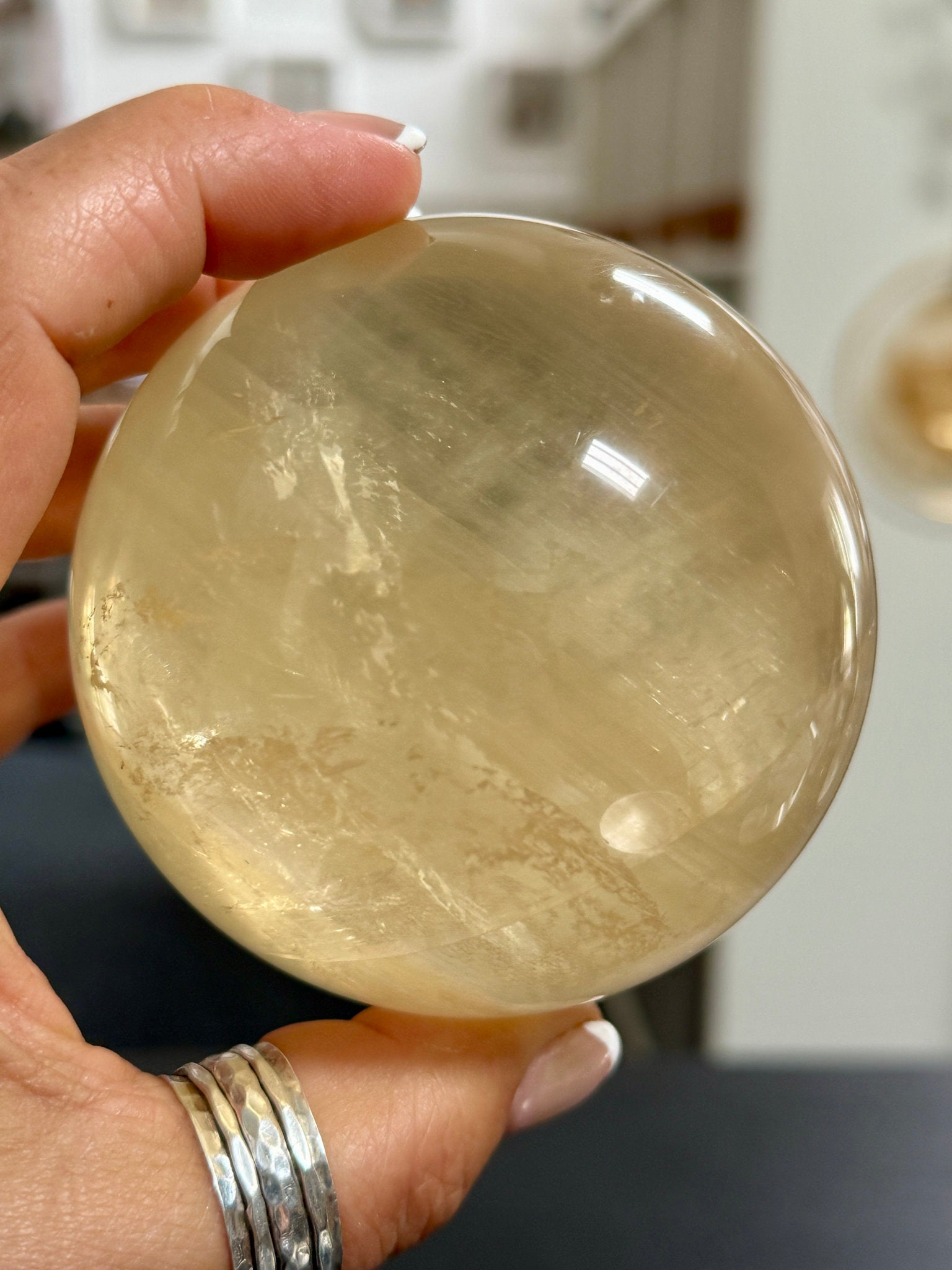 💛 Honey Calcite Sphere – Mexico