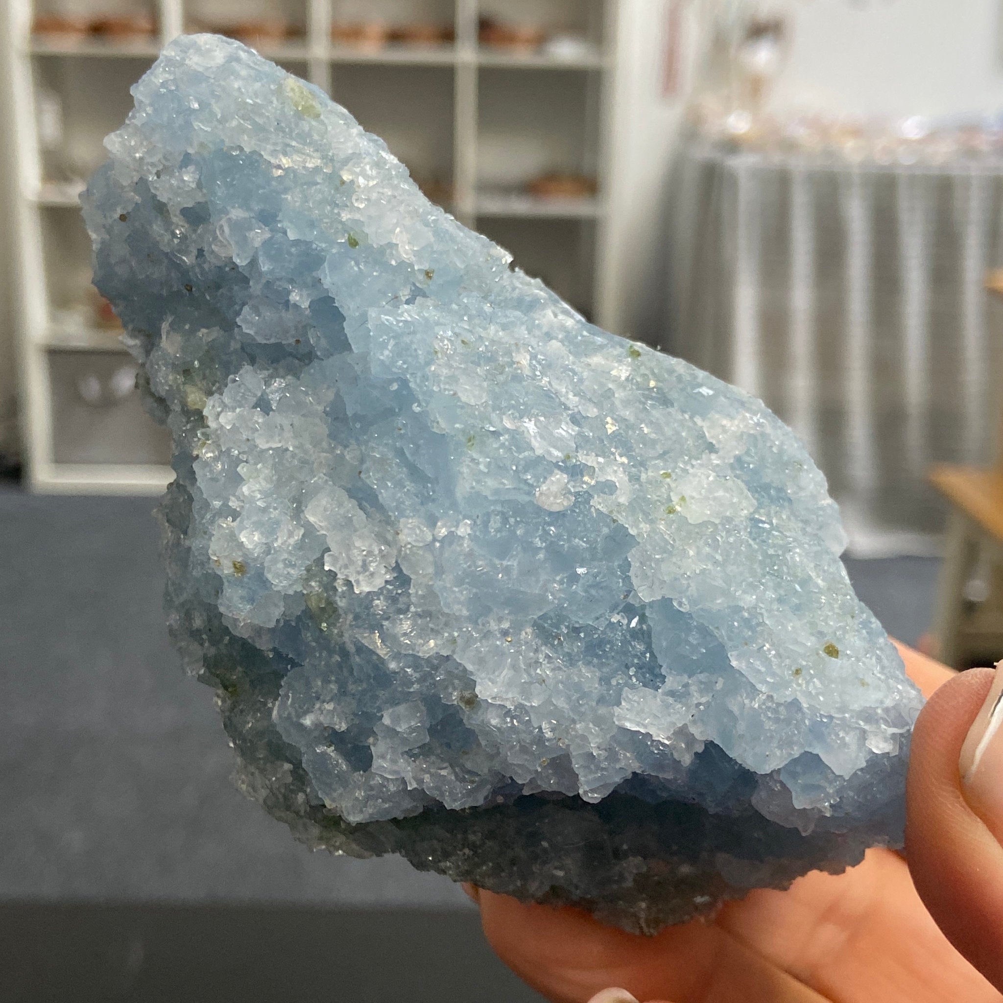 Blue Calcite Cluster – Mexico
