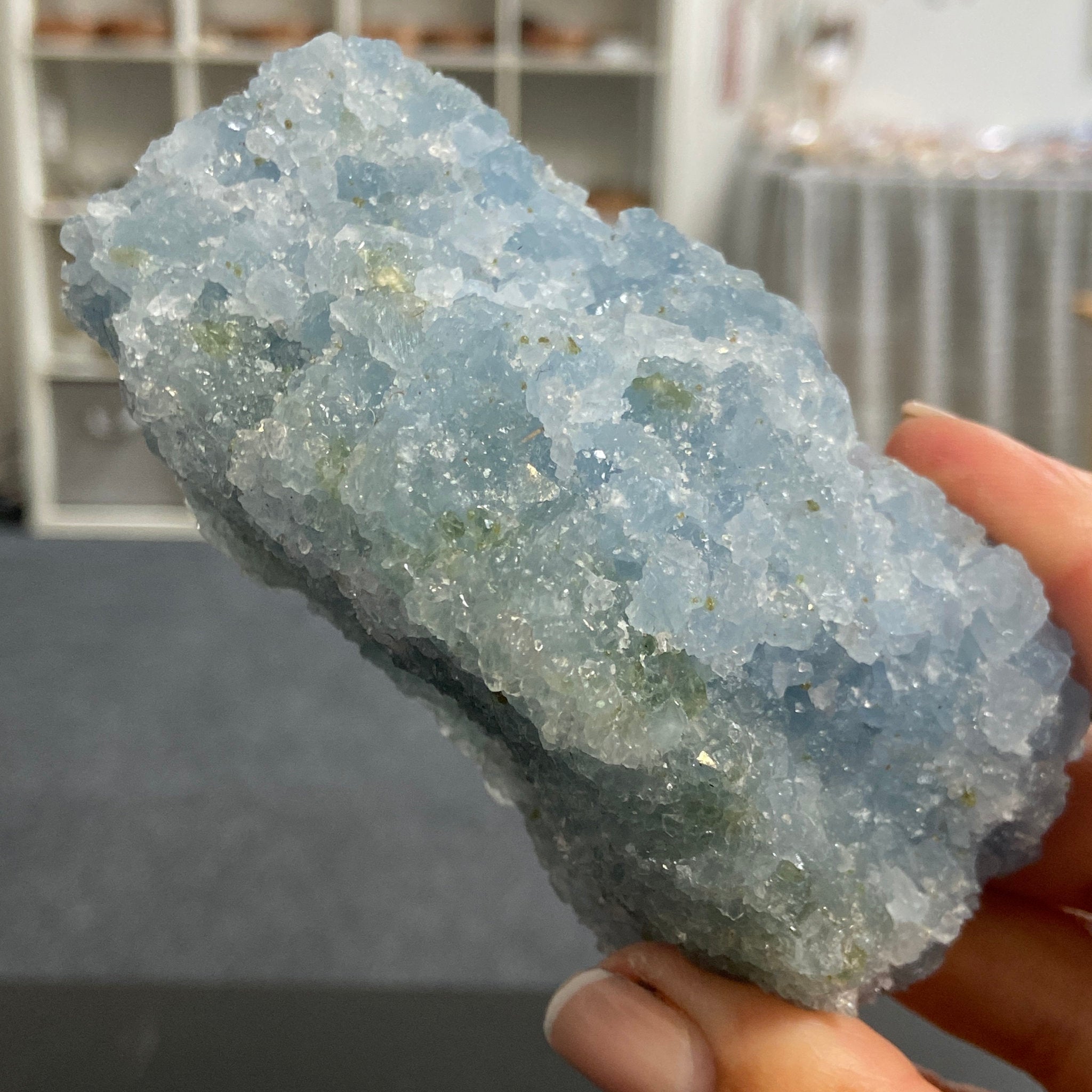 Blue Calcite Cluster – Mexico
