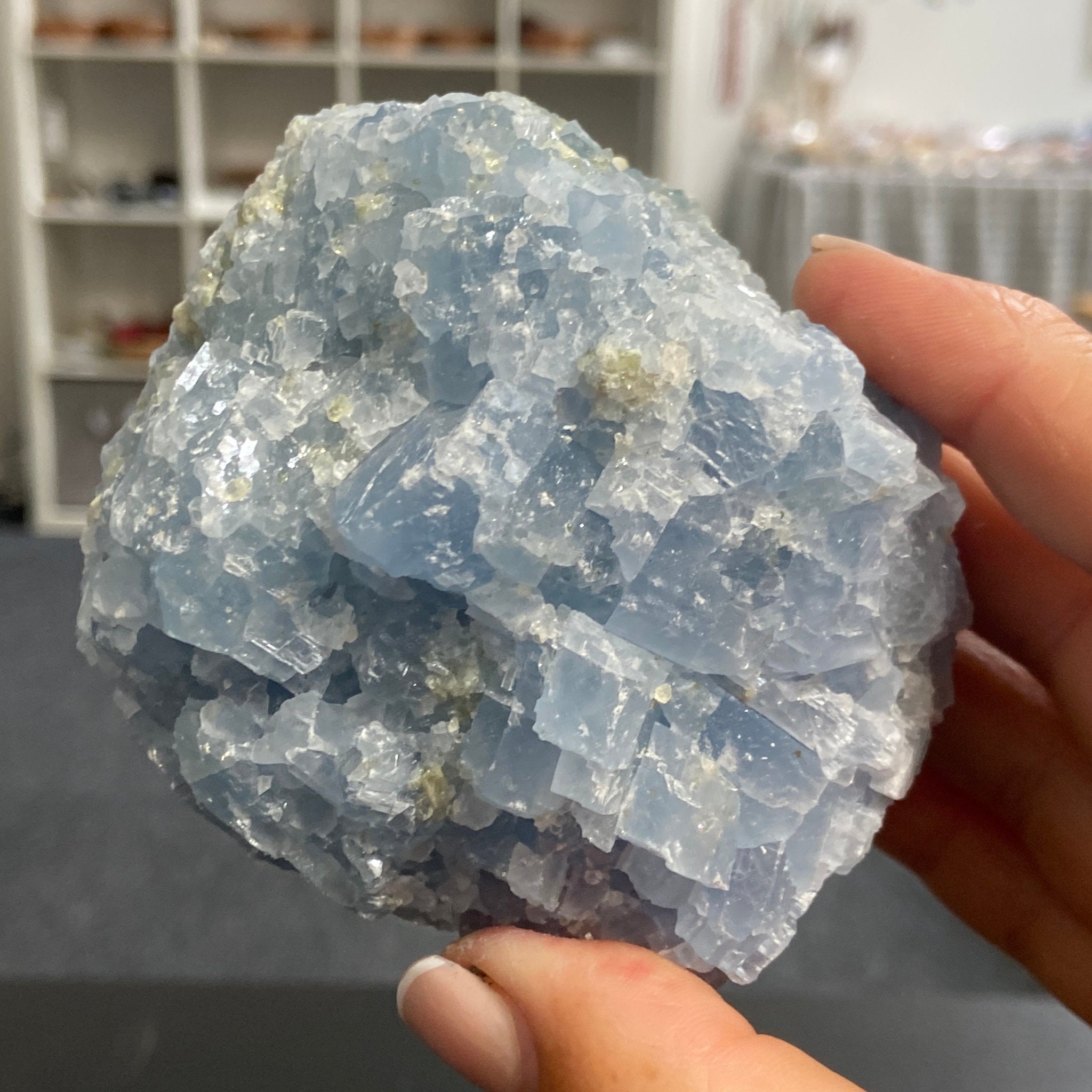 Blue Calcite Cluster – Mexico