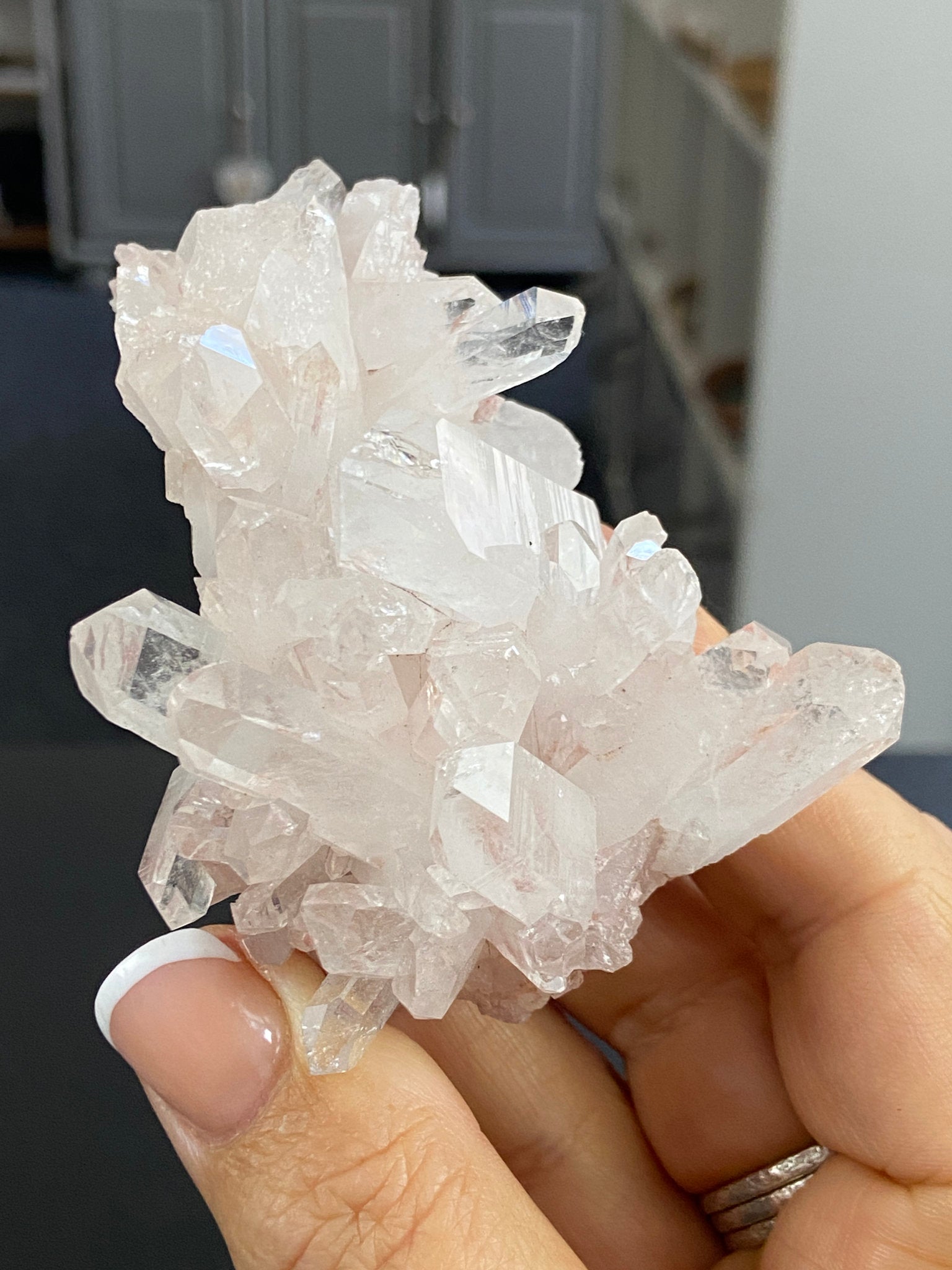 Sacred Pink Lemurian Quartz Cluster