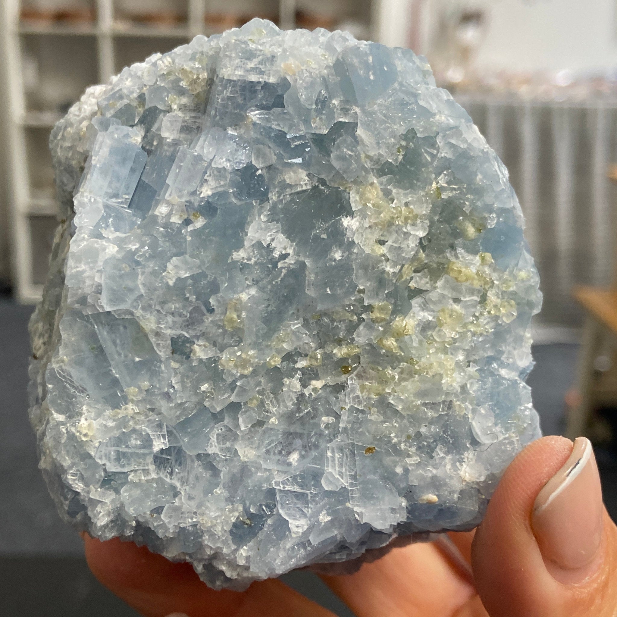 Blue Calcite Cluster – Mexico
