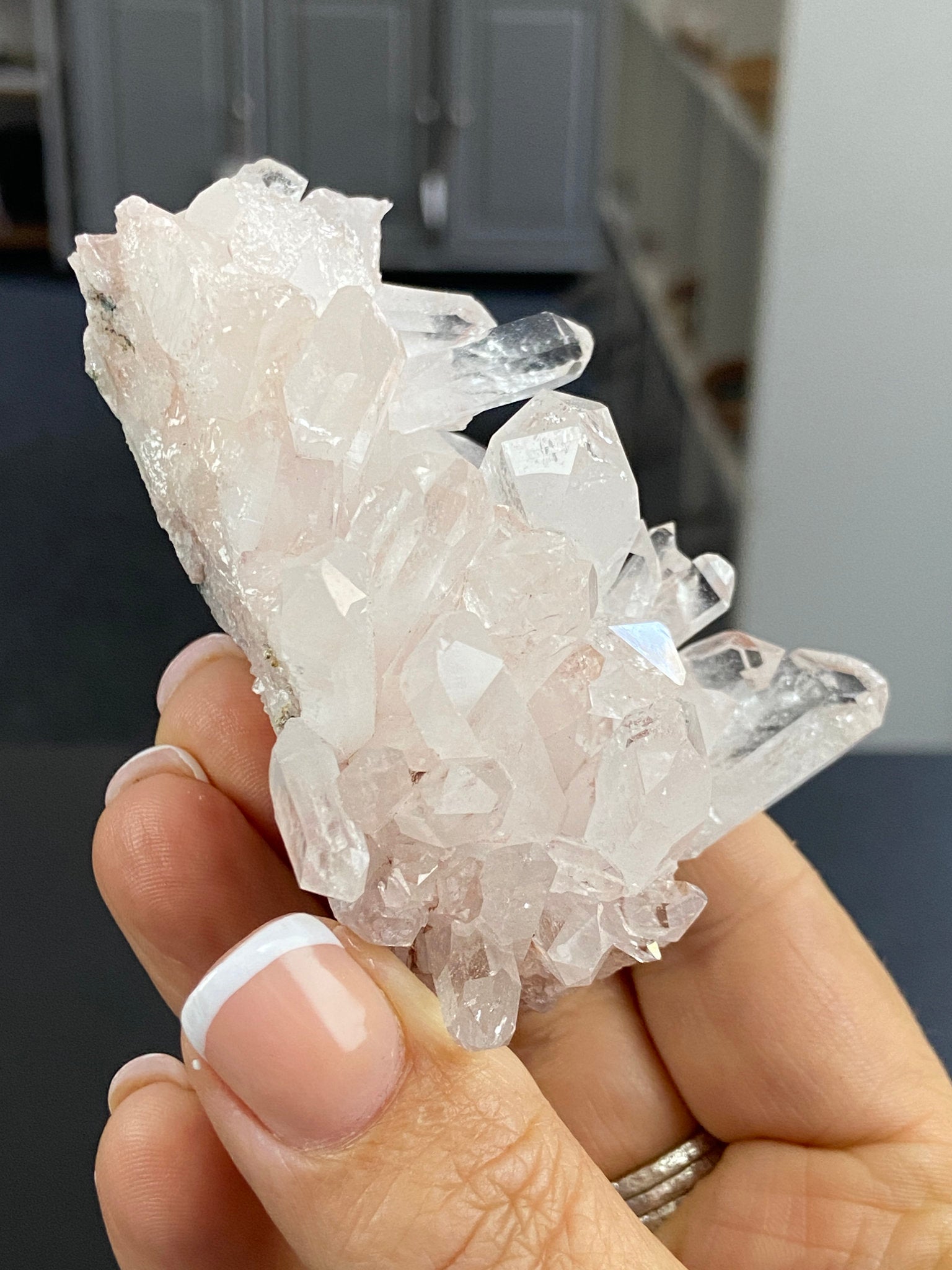 Sacred Pink Lemurian Quartz Cluster