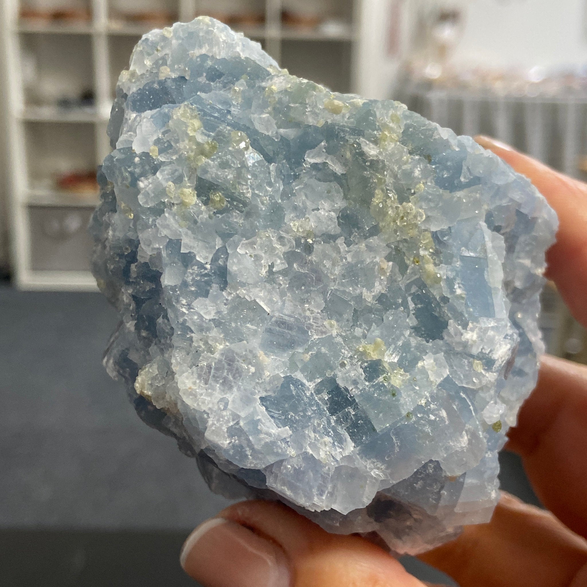 Blue Calcite Cluster – Mexico