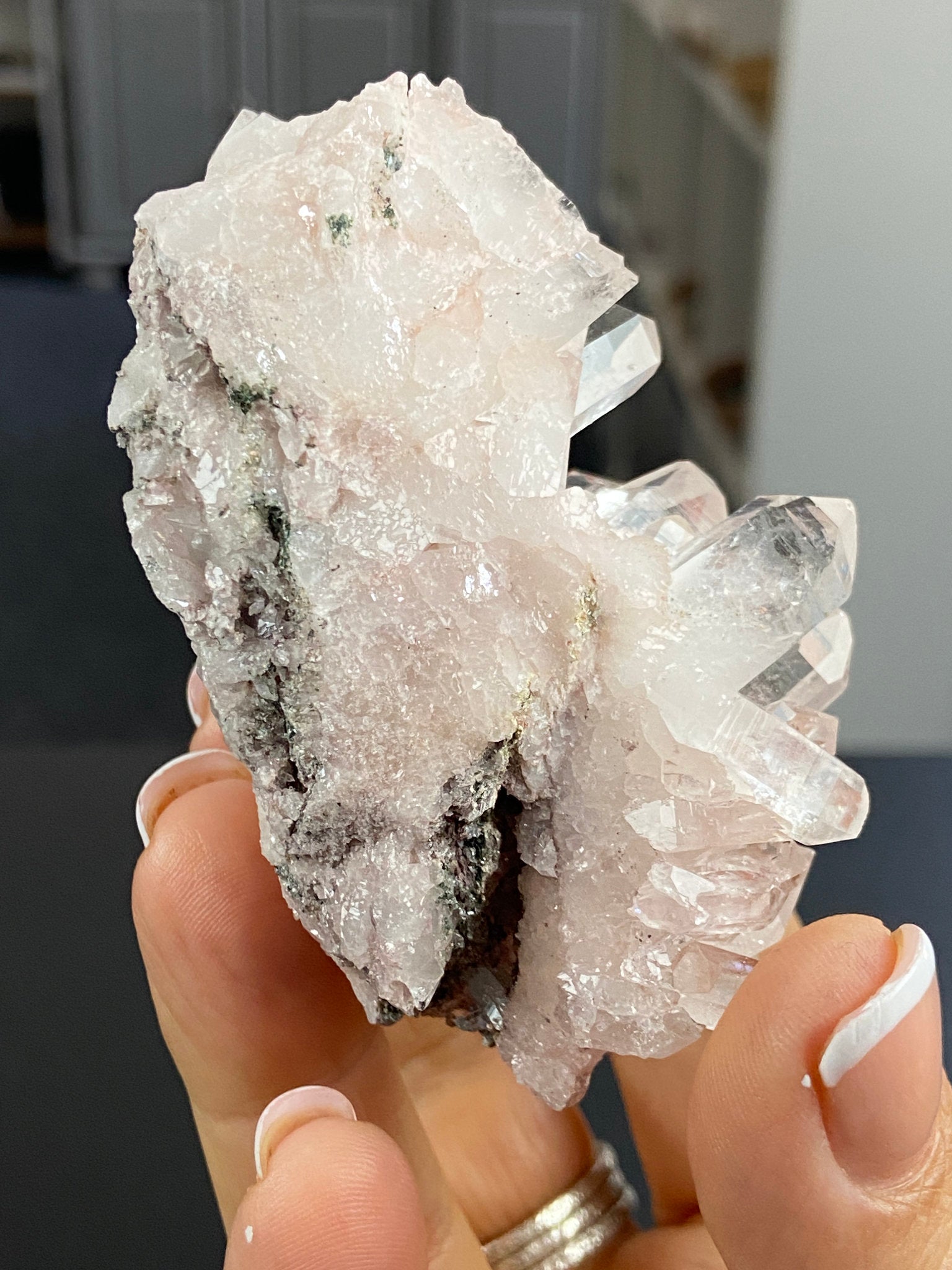 Sacred Pink Lemurian Quartz Cluster