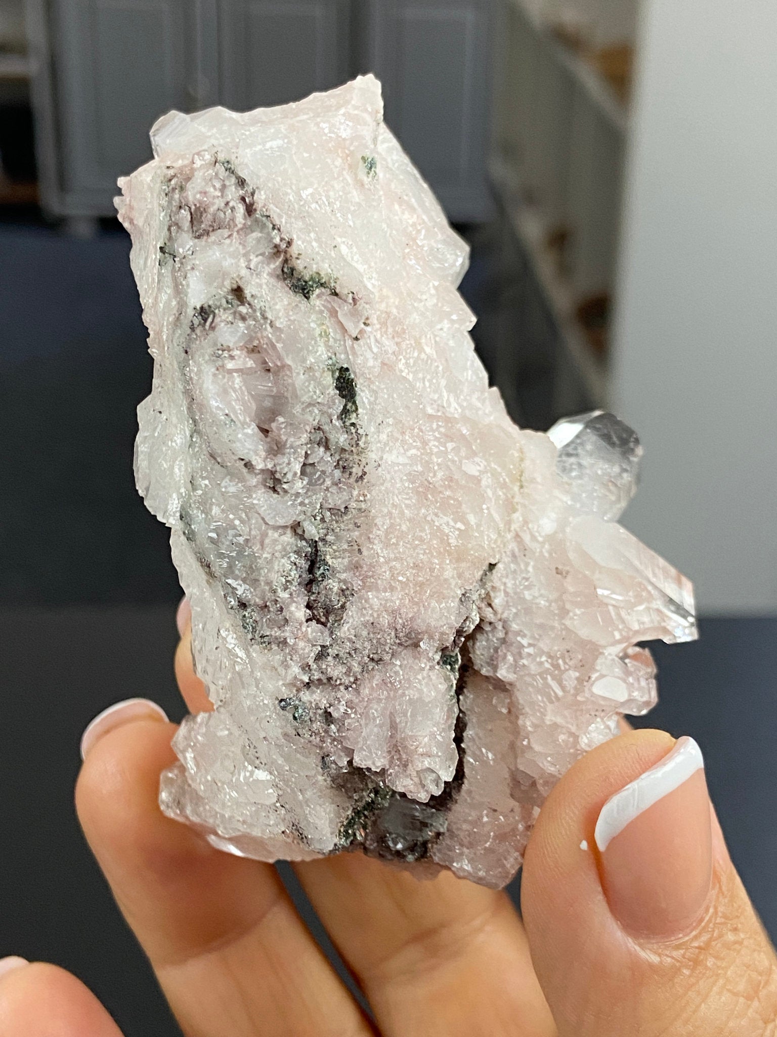 Sacred Pink Lemurian Quartz Cluster