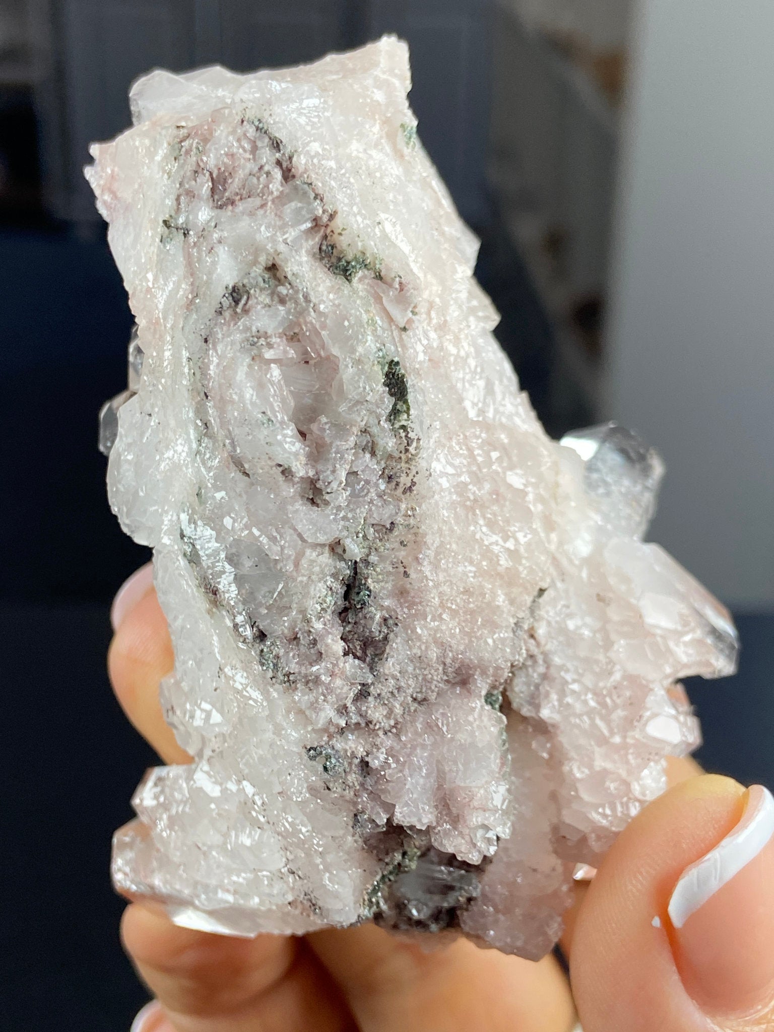 Sacred Pink Lemurian Quartz Cluster