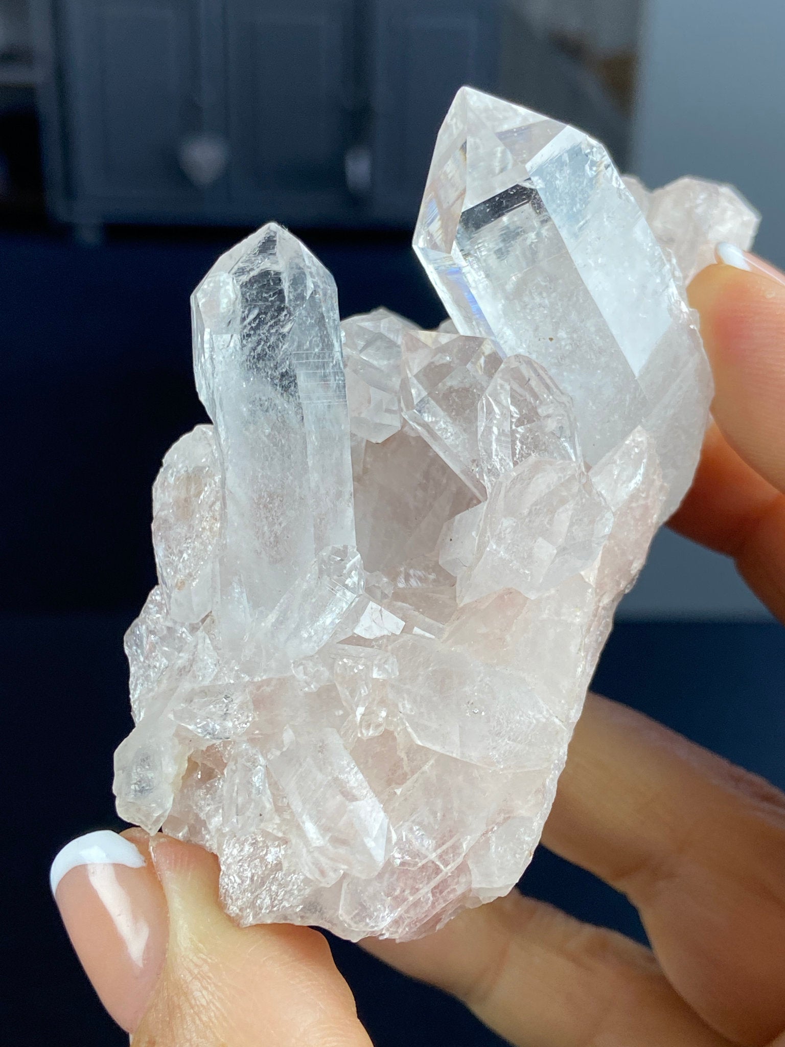 Sacred Pink Lemurian Quartz Cluster