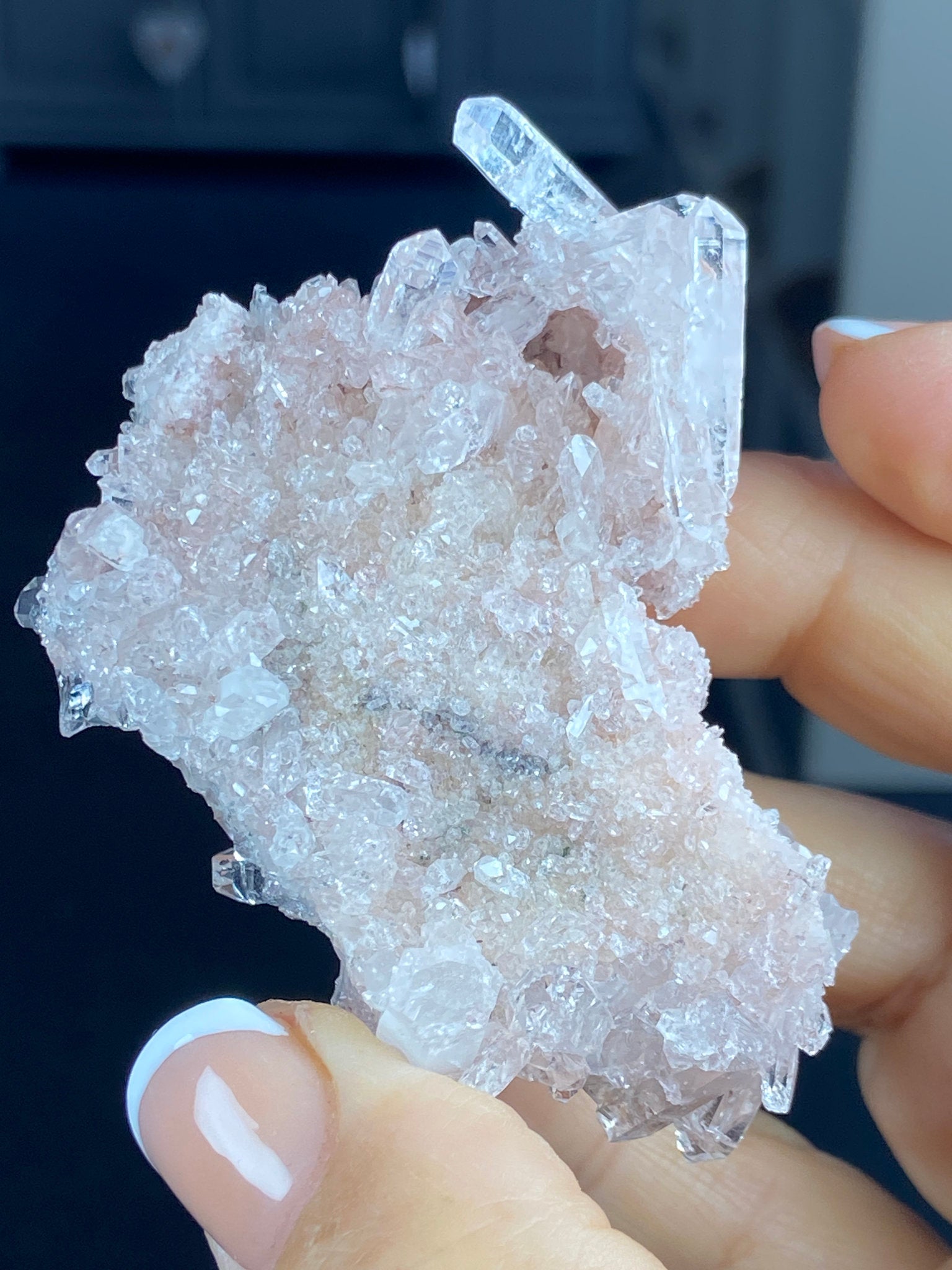 Sacred Pink Lemurian Quartz Cluster