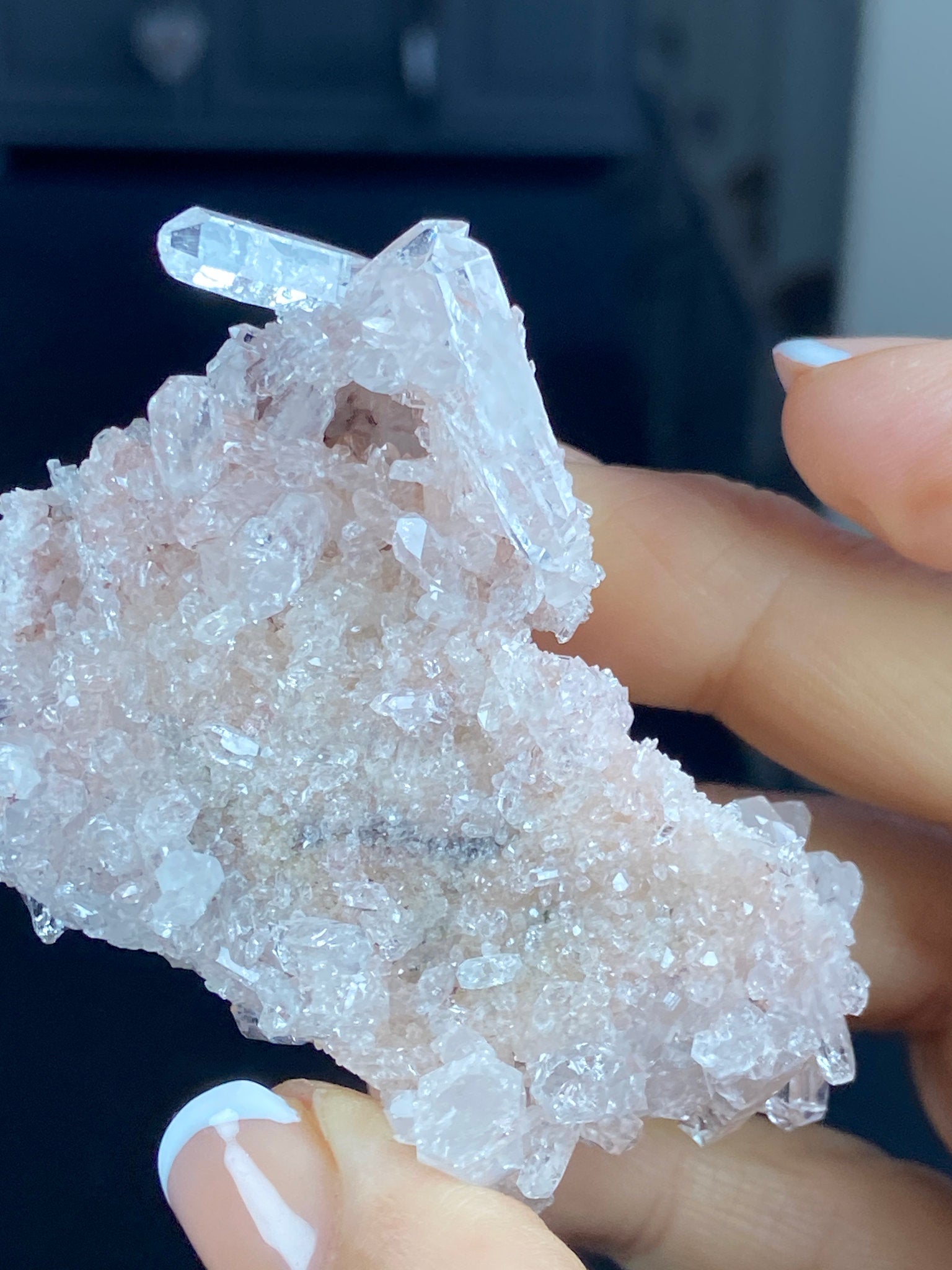 Sacred Pink Lemurian Quartz Cluster